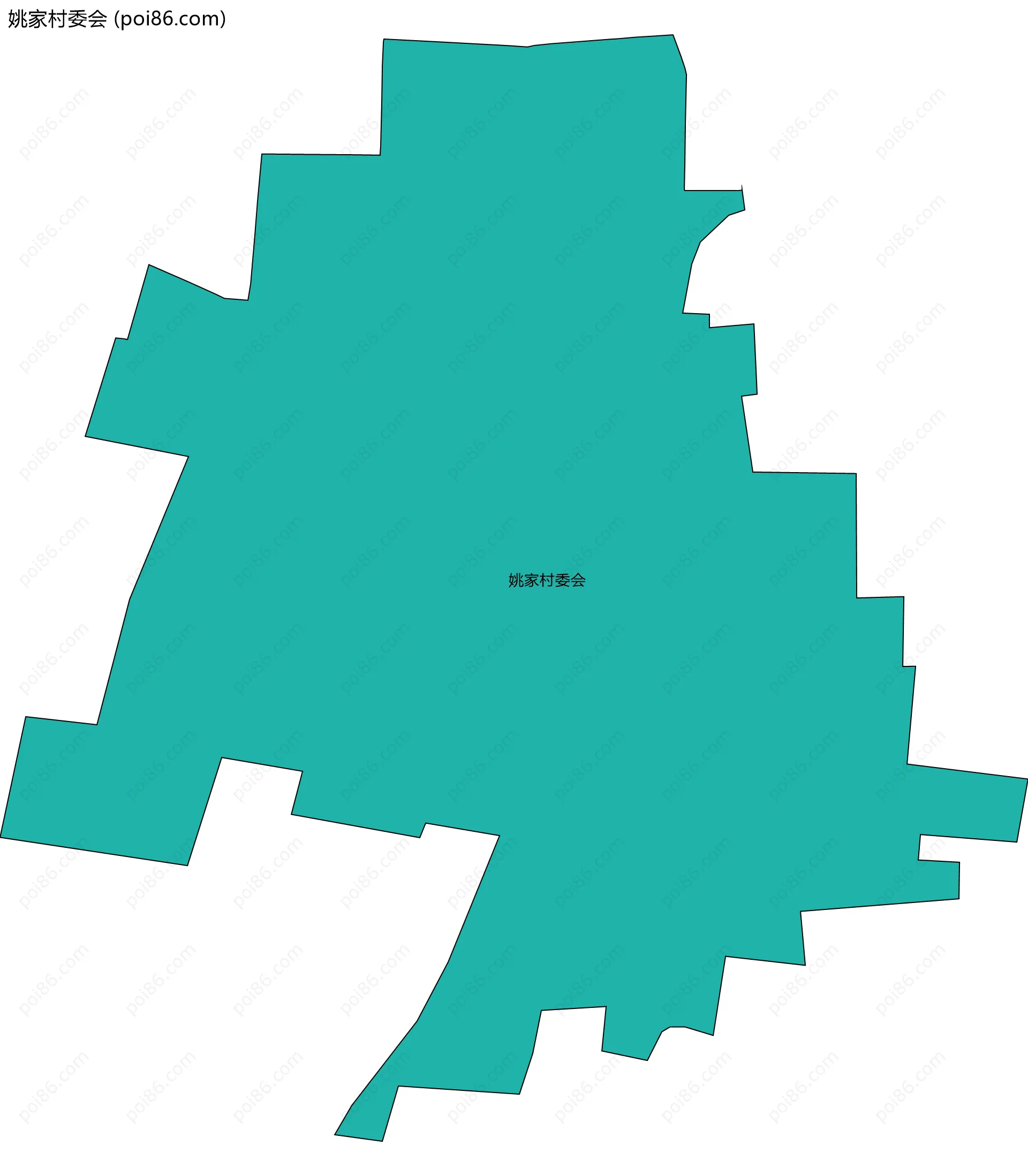 姚家村委会边界地图