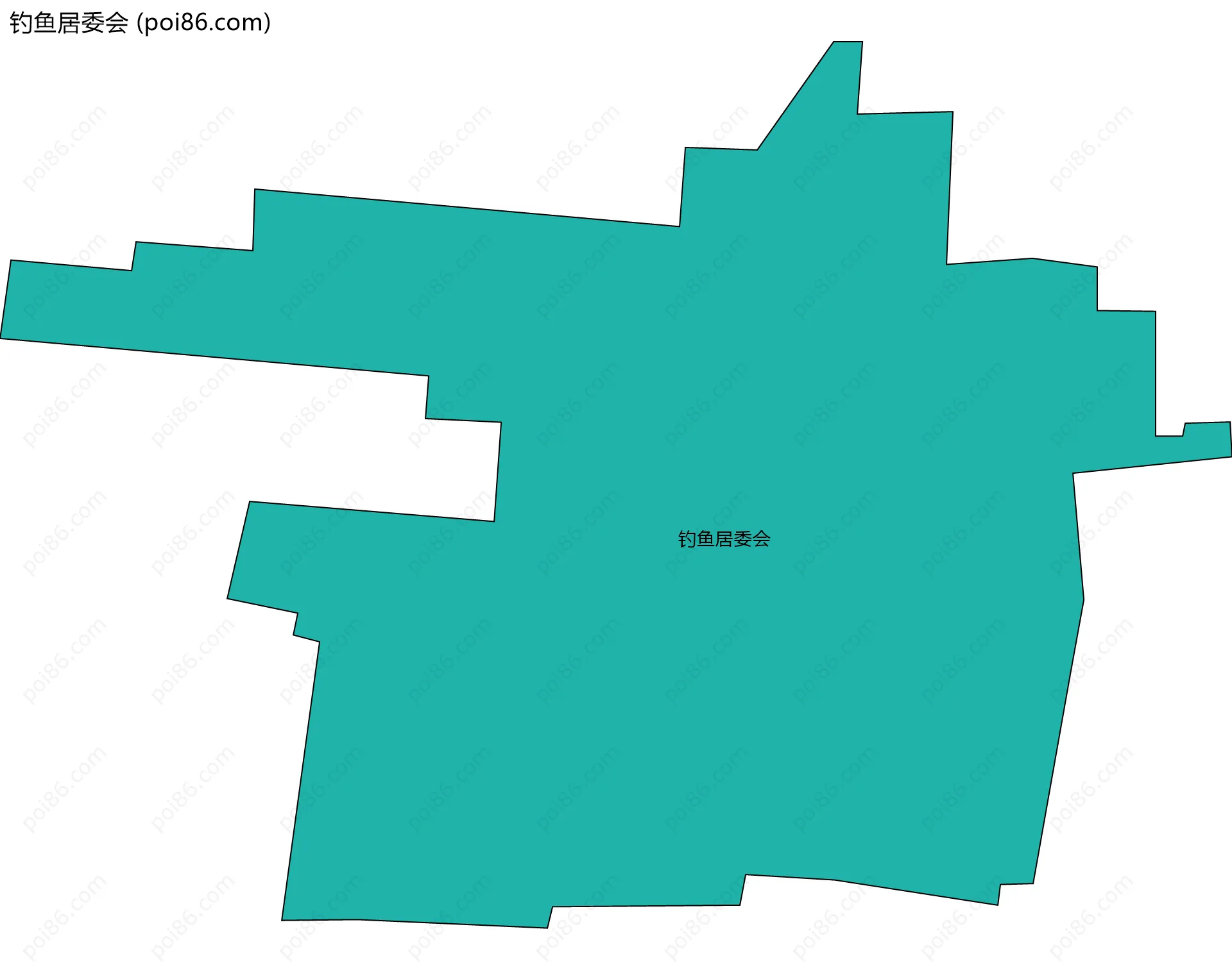 钓鱼居委会边界地图