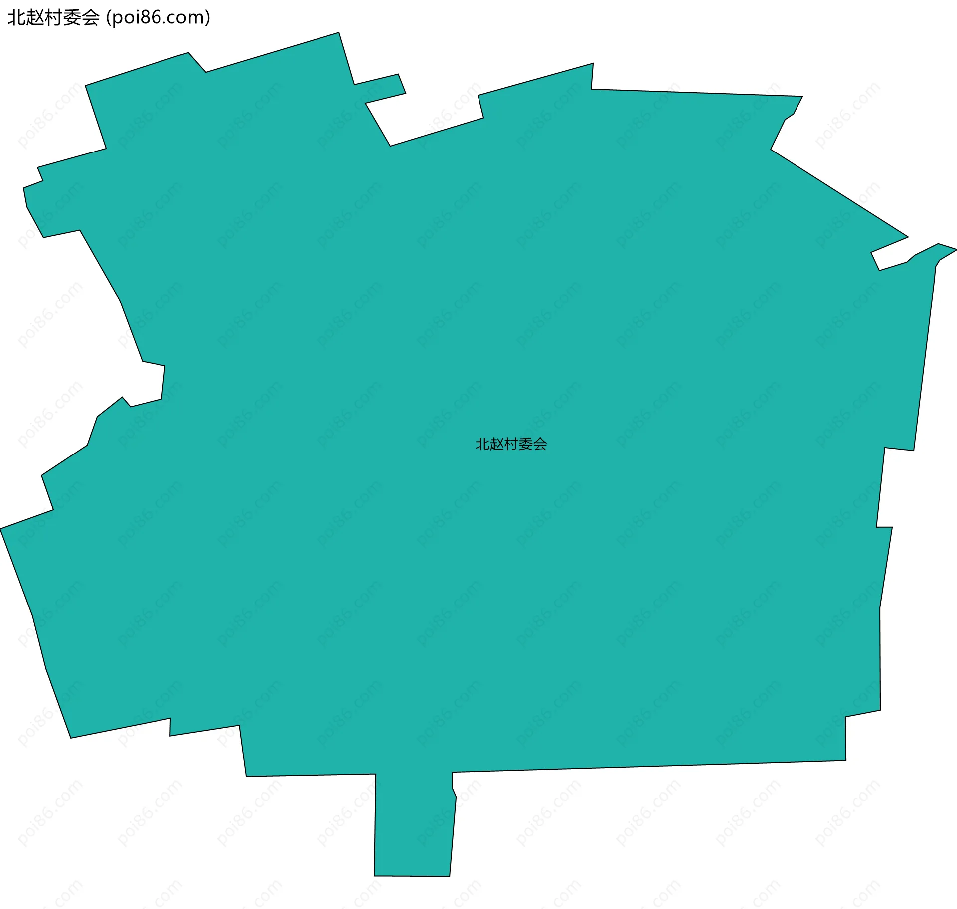 北赵村委会边界地图