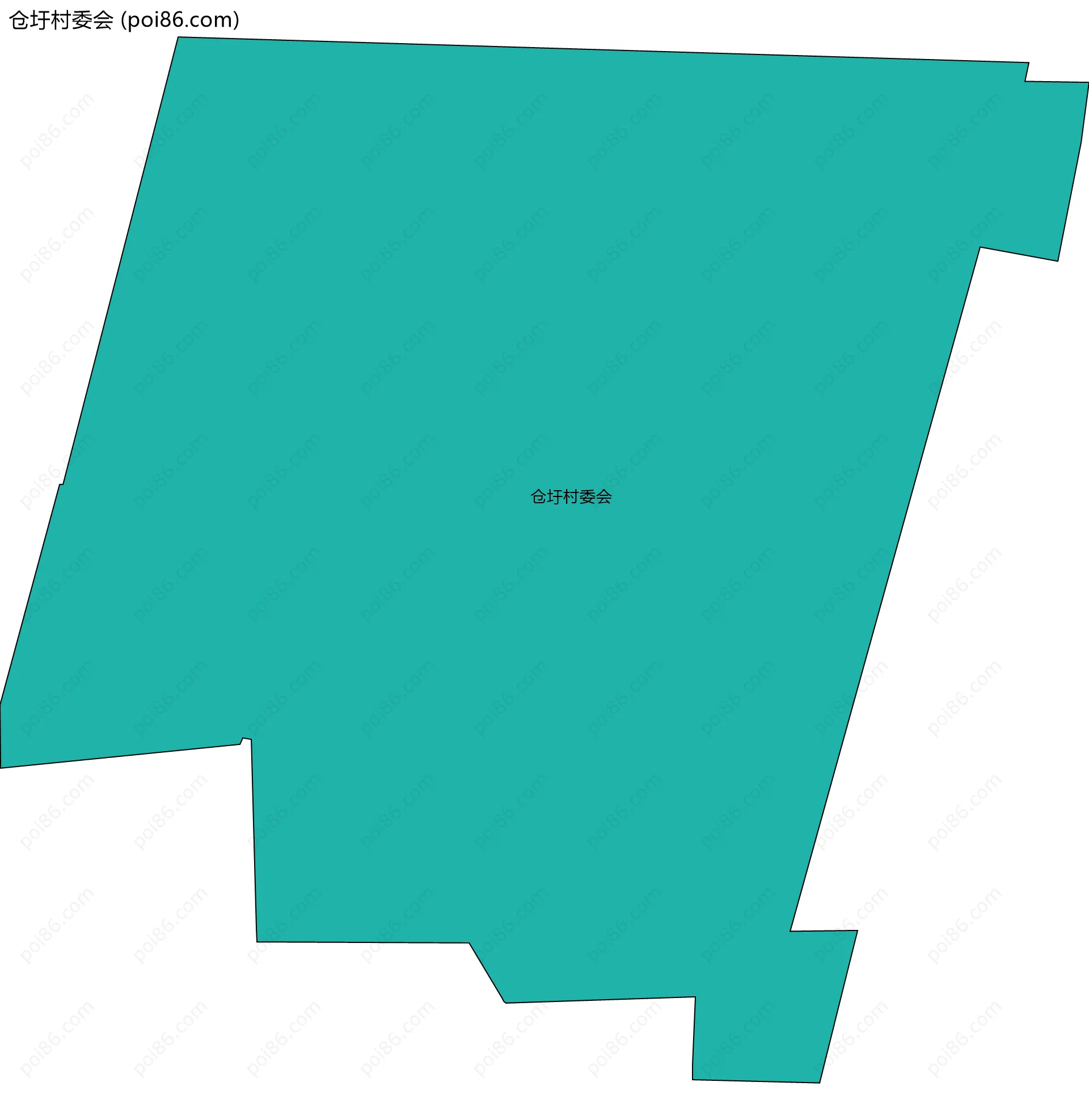 仓圩村委会边界地图