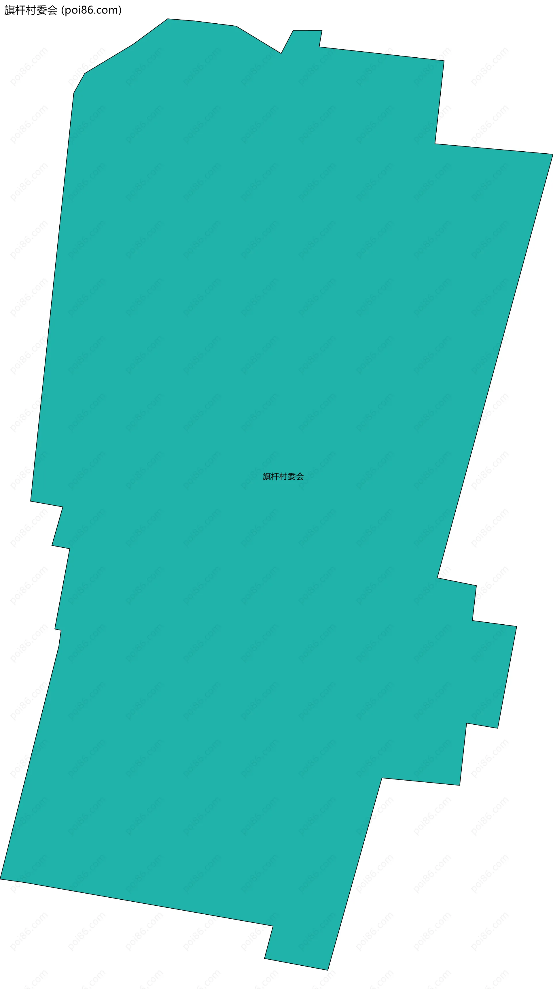 旗杆村委会边界地图