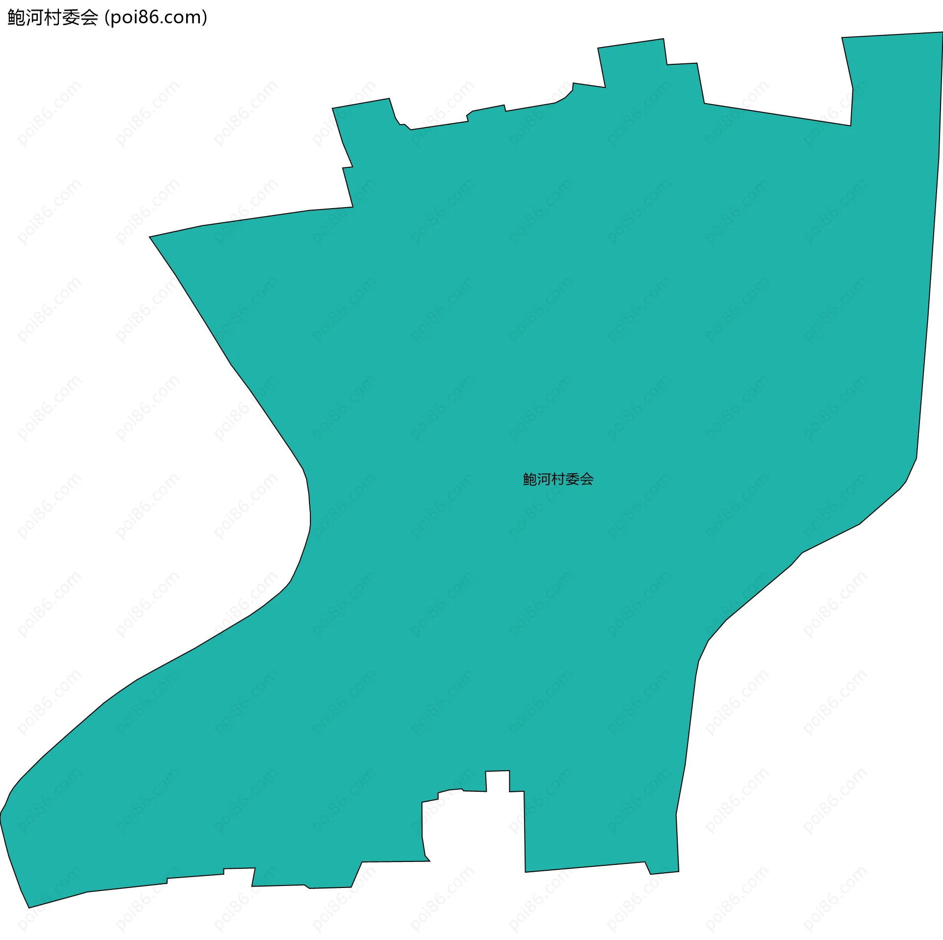 鲍河村委会边界地图