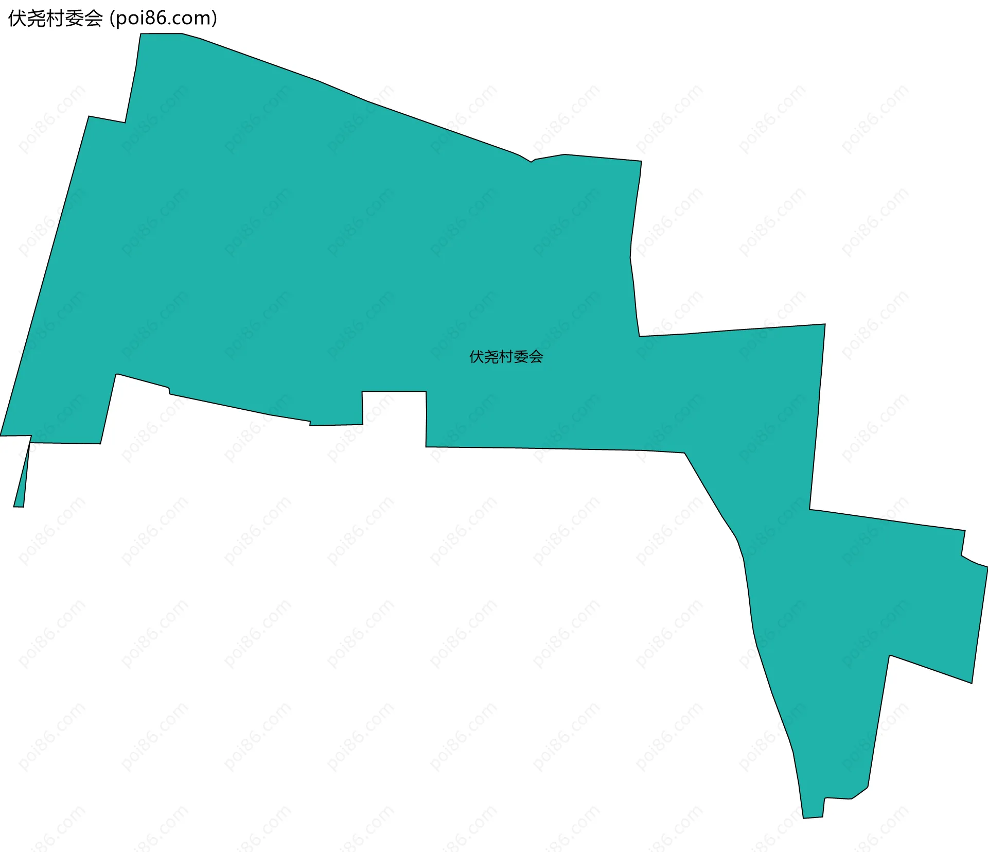 伏尧村委会边界地图