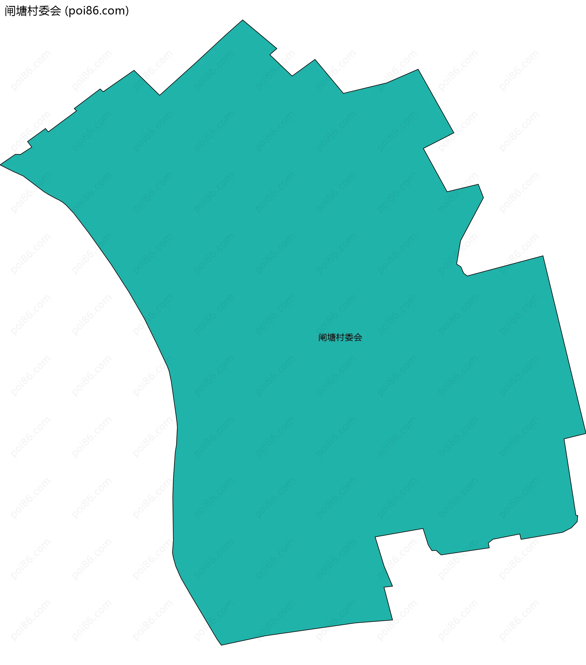 闸塘村委会边界地图