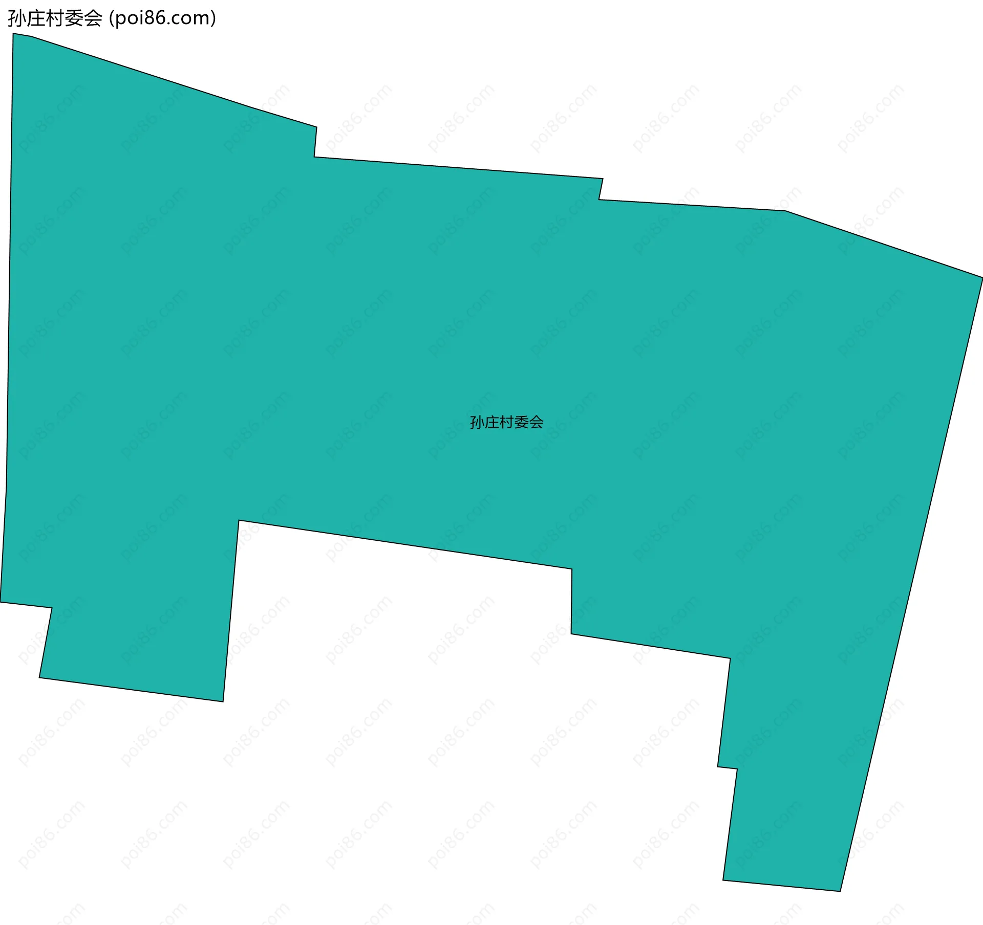 孙庄村委会边界地图