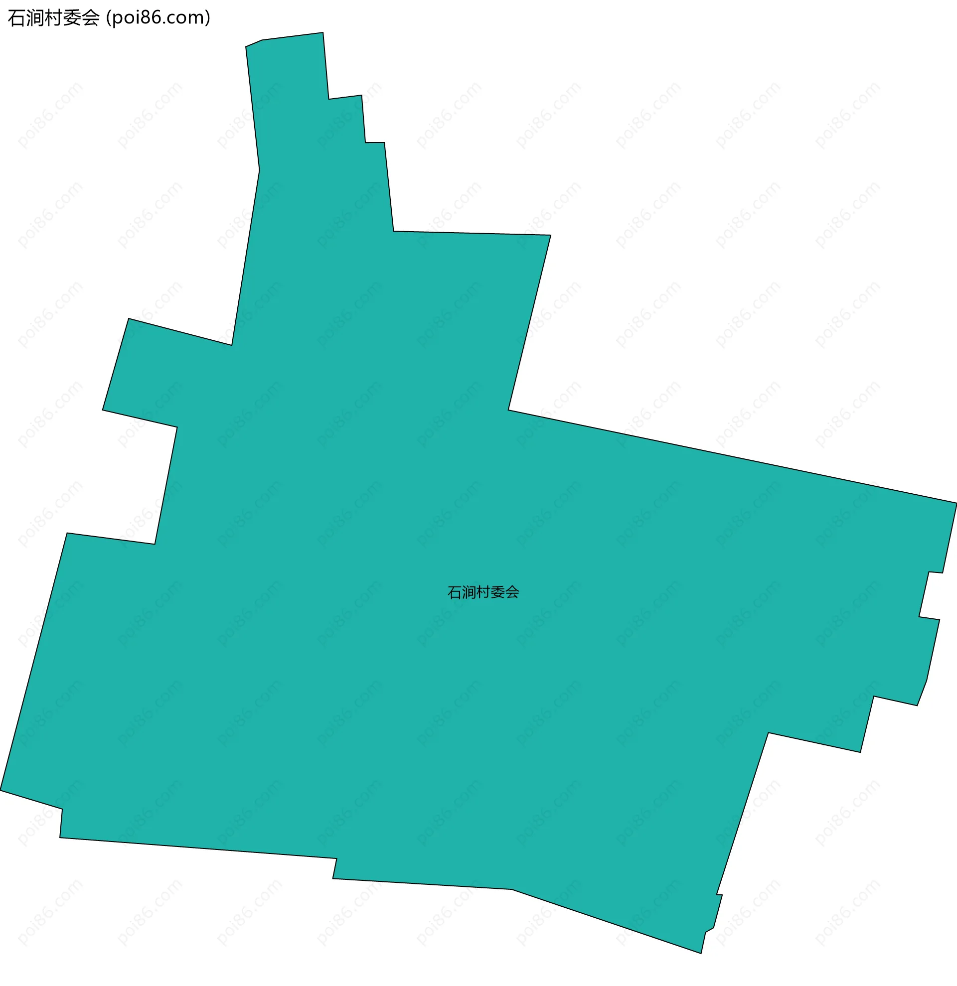 石涧村委会边界地图