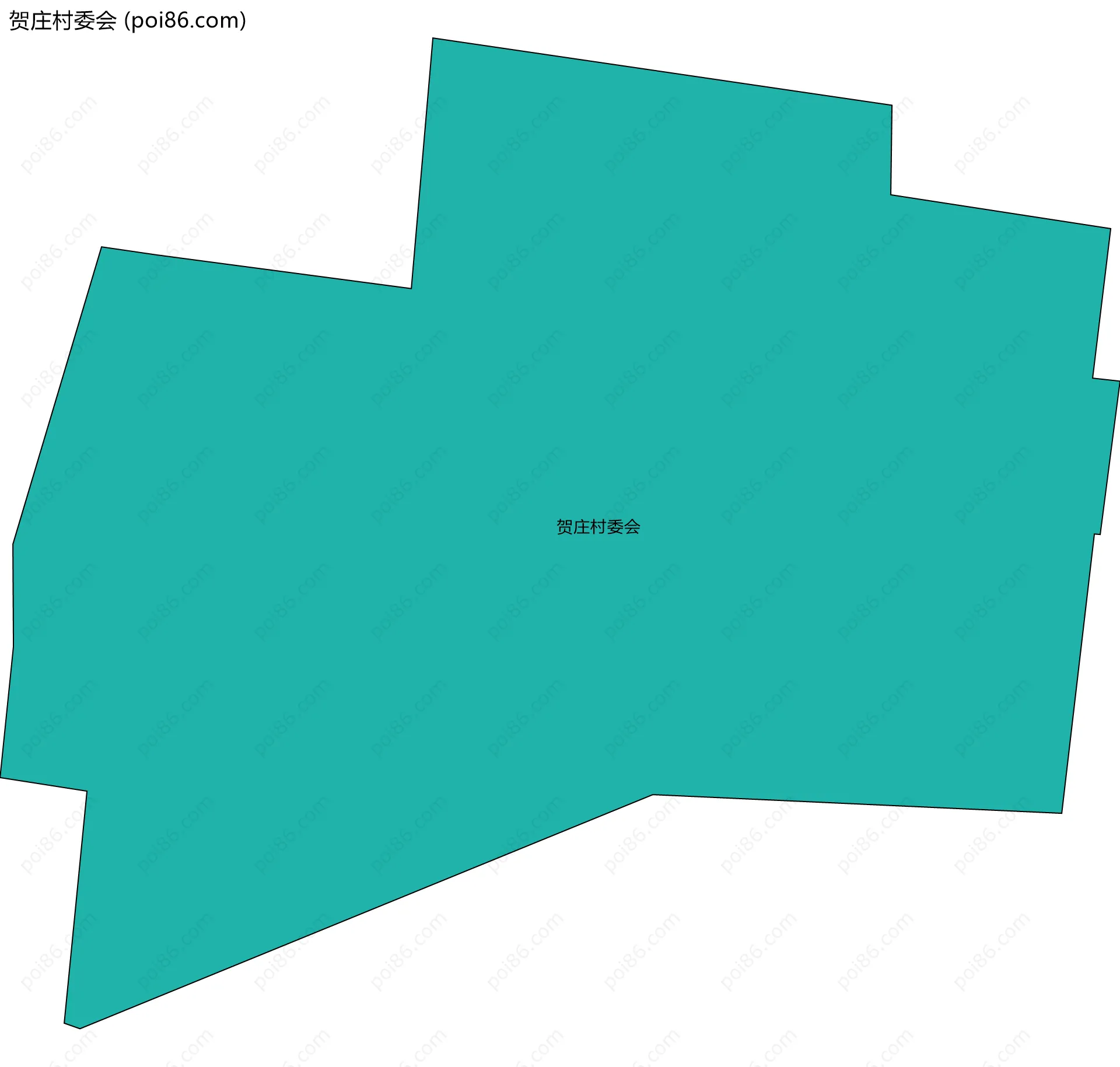 贺庄村委会边界地图