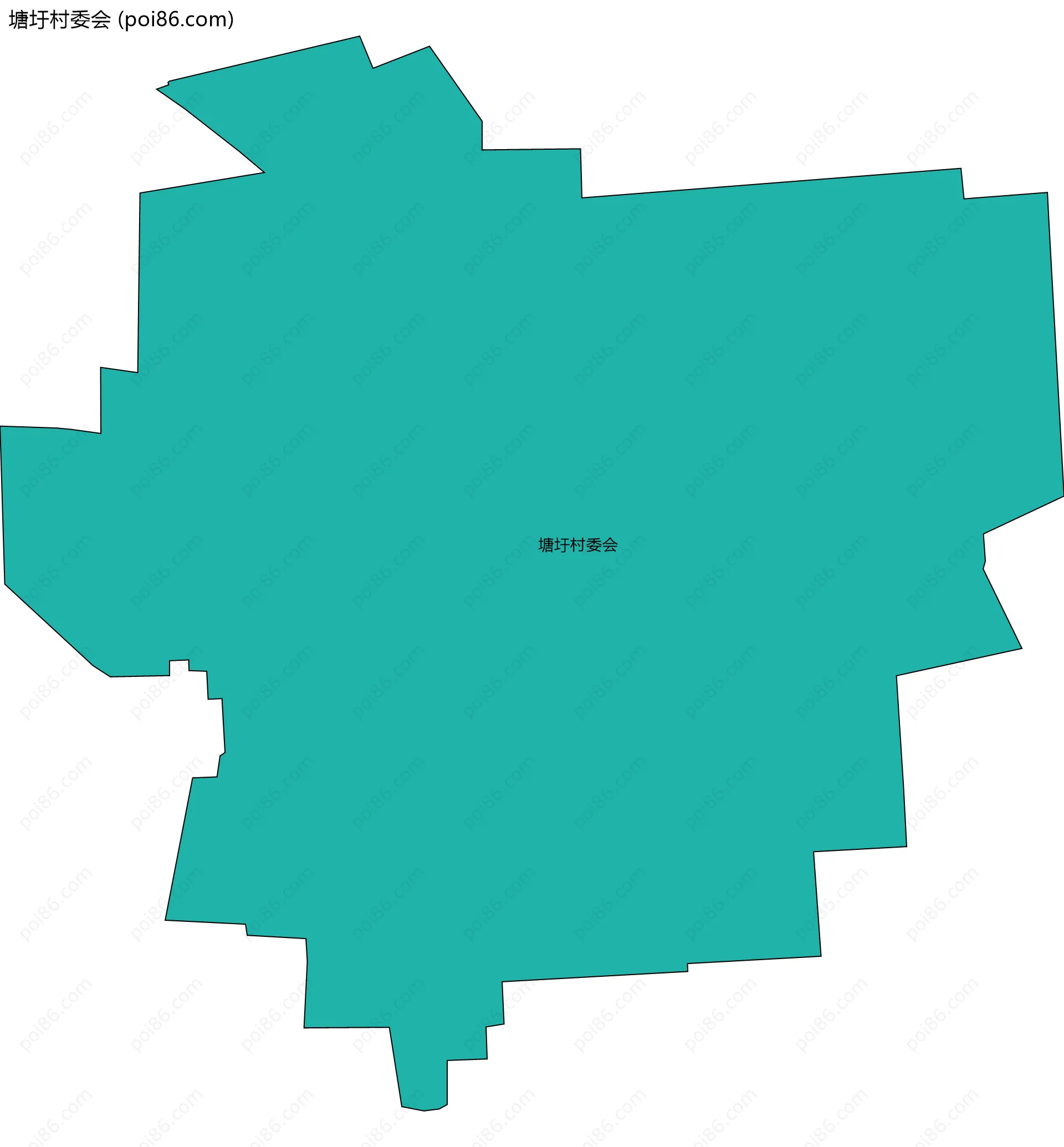 塘圩村委会边界地图