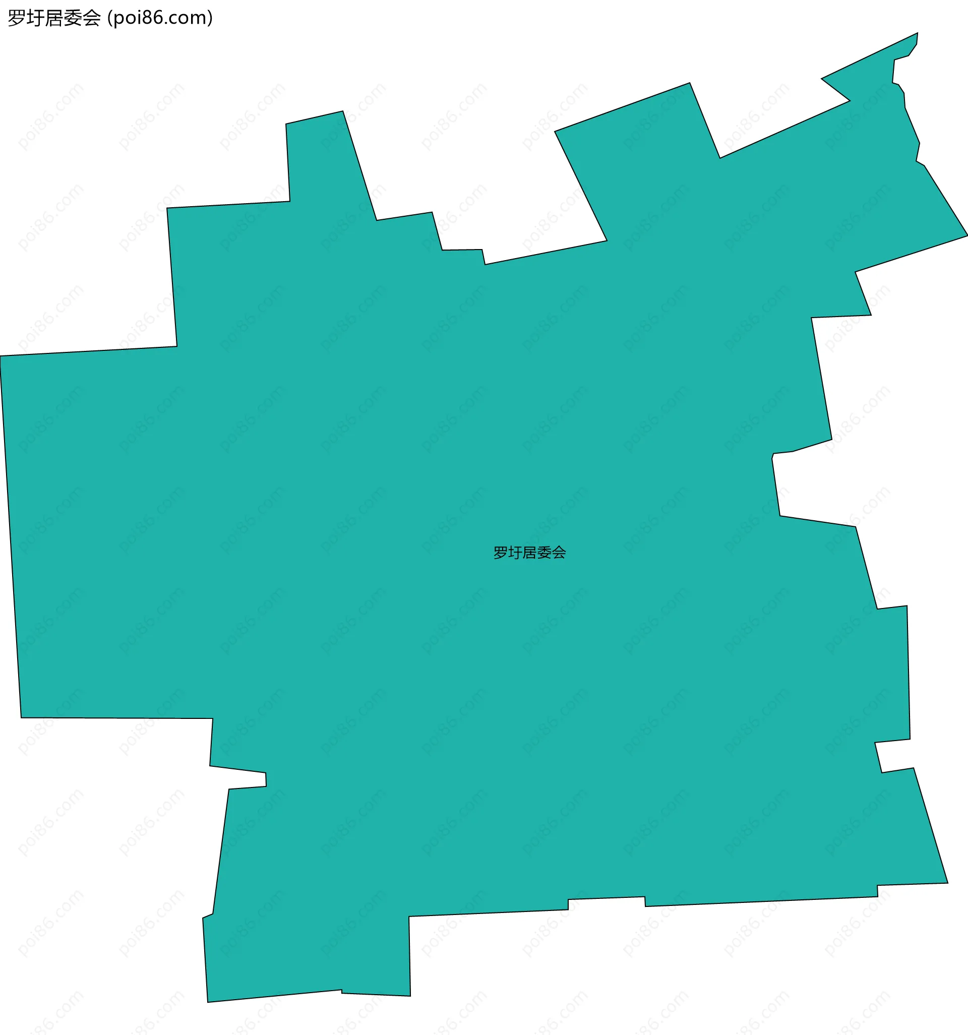罗圩居委会边界地图