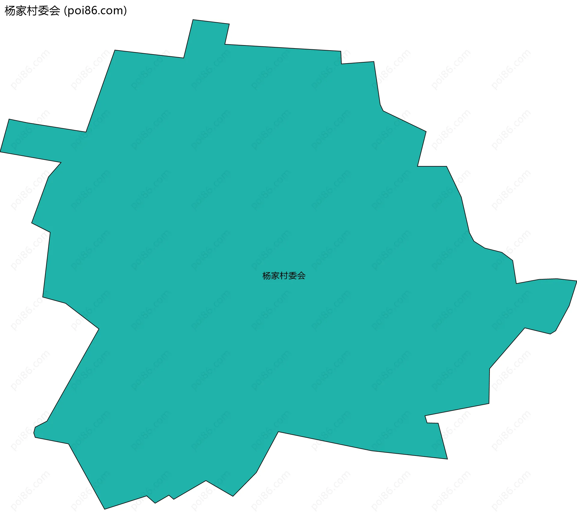 杨家村委会边界地图