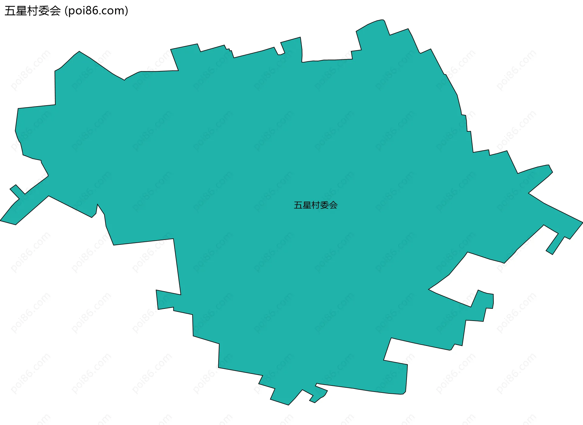五星村委会边界地图