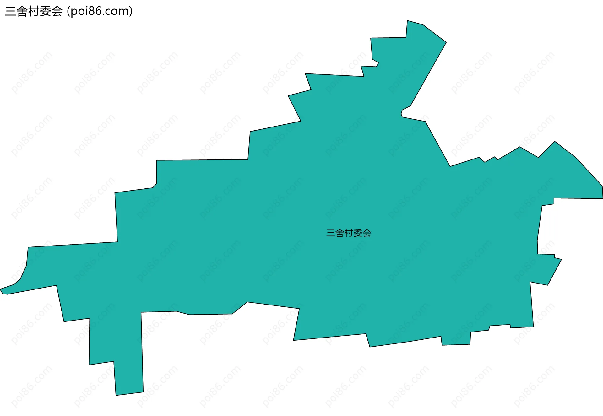 三舍村委会边界地图