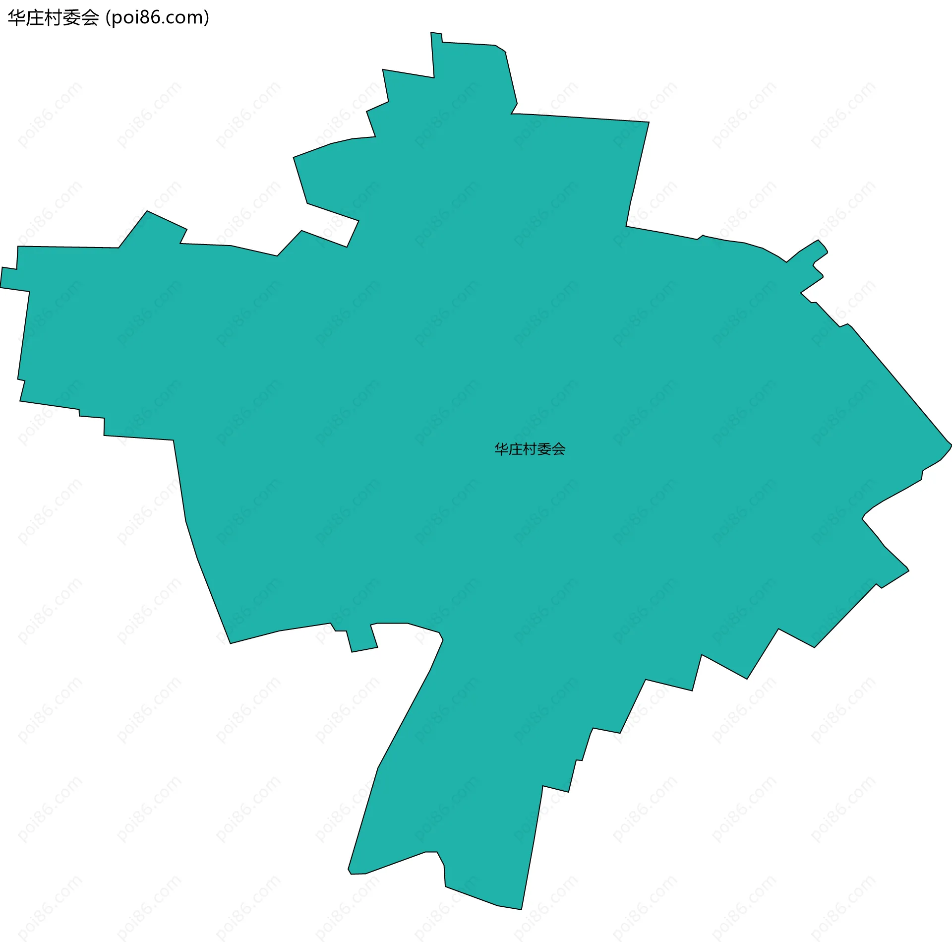 华庄村委会边界地图