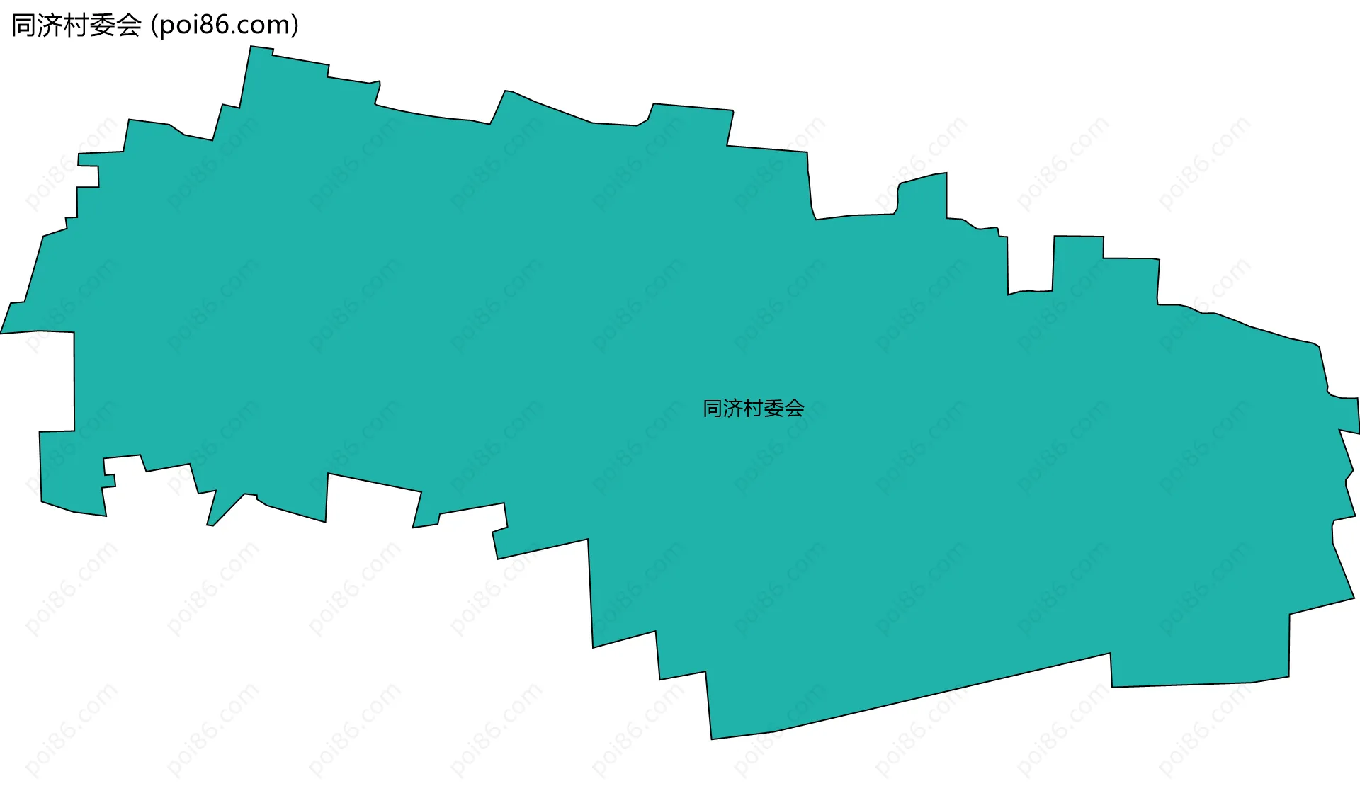 同济村委会边界地图