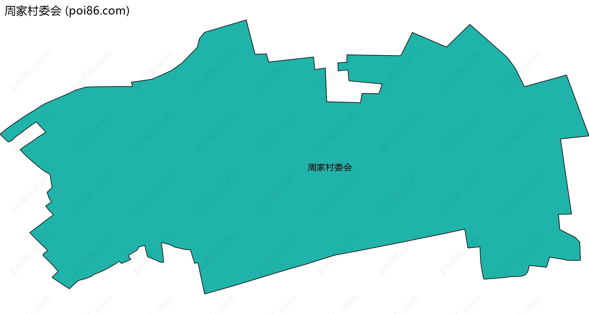 周家村委会边界地图