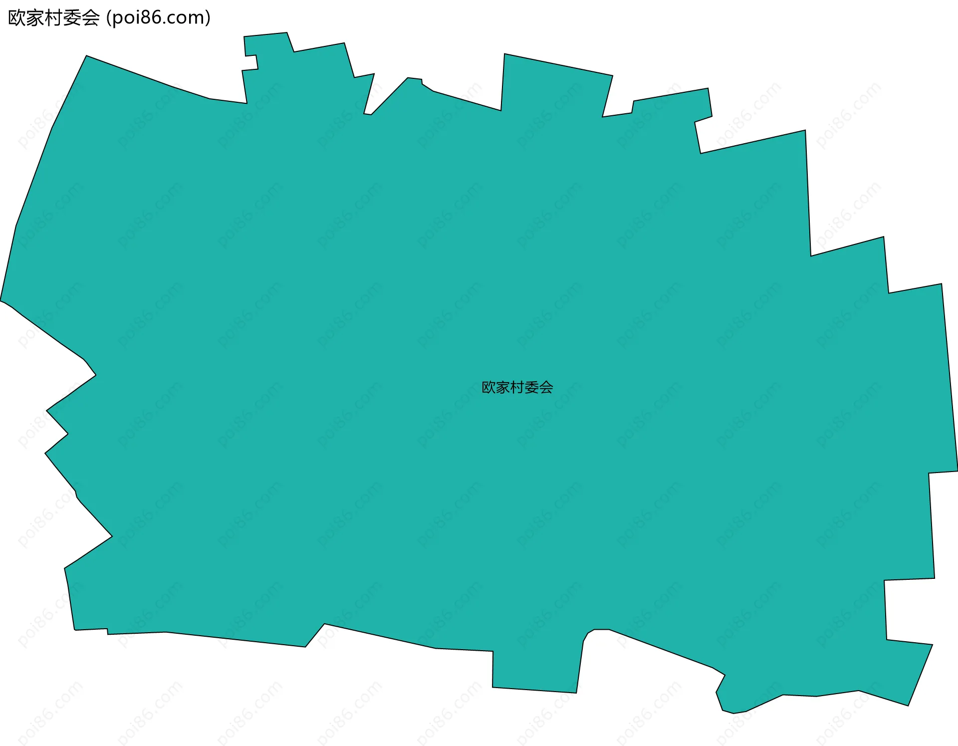欧家村委会边界地图