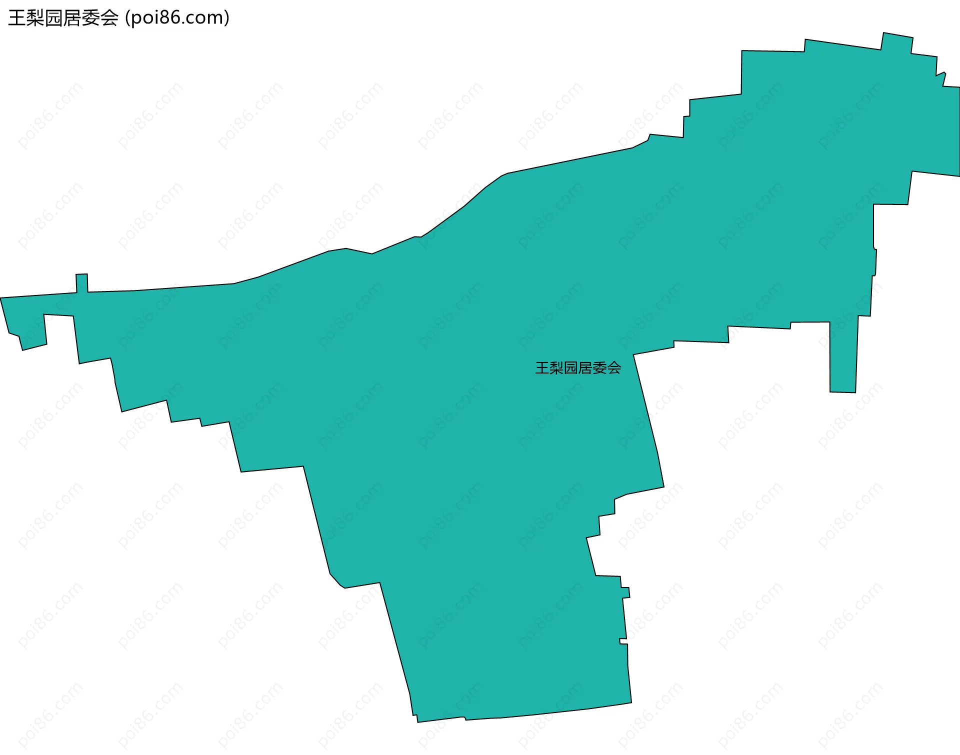 王梨园居委会边界地图