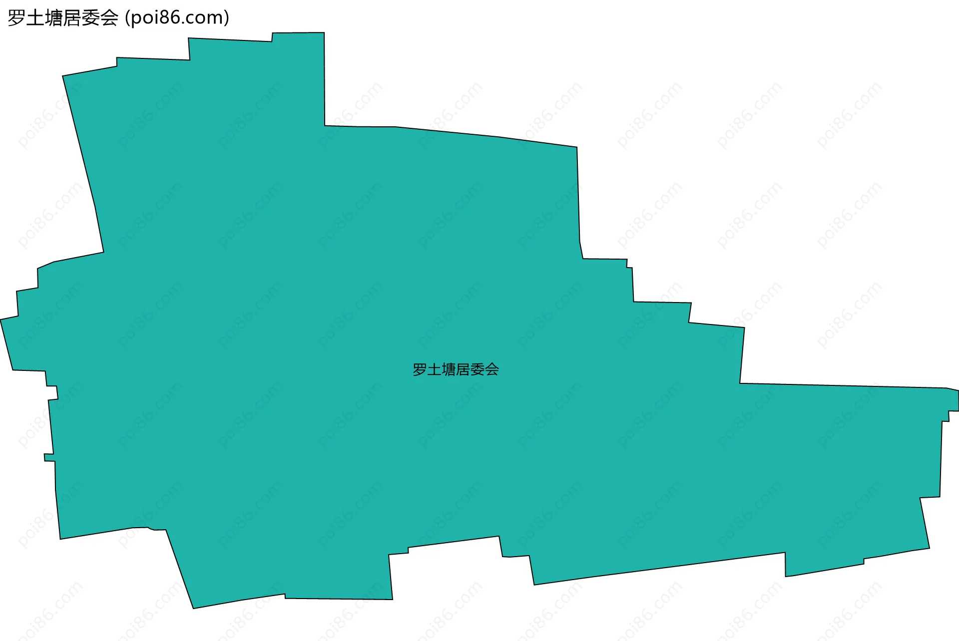 罗土塘居委会边界地图