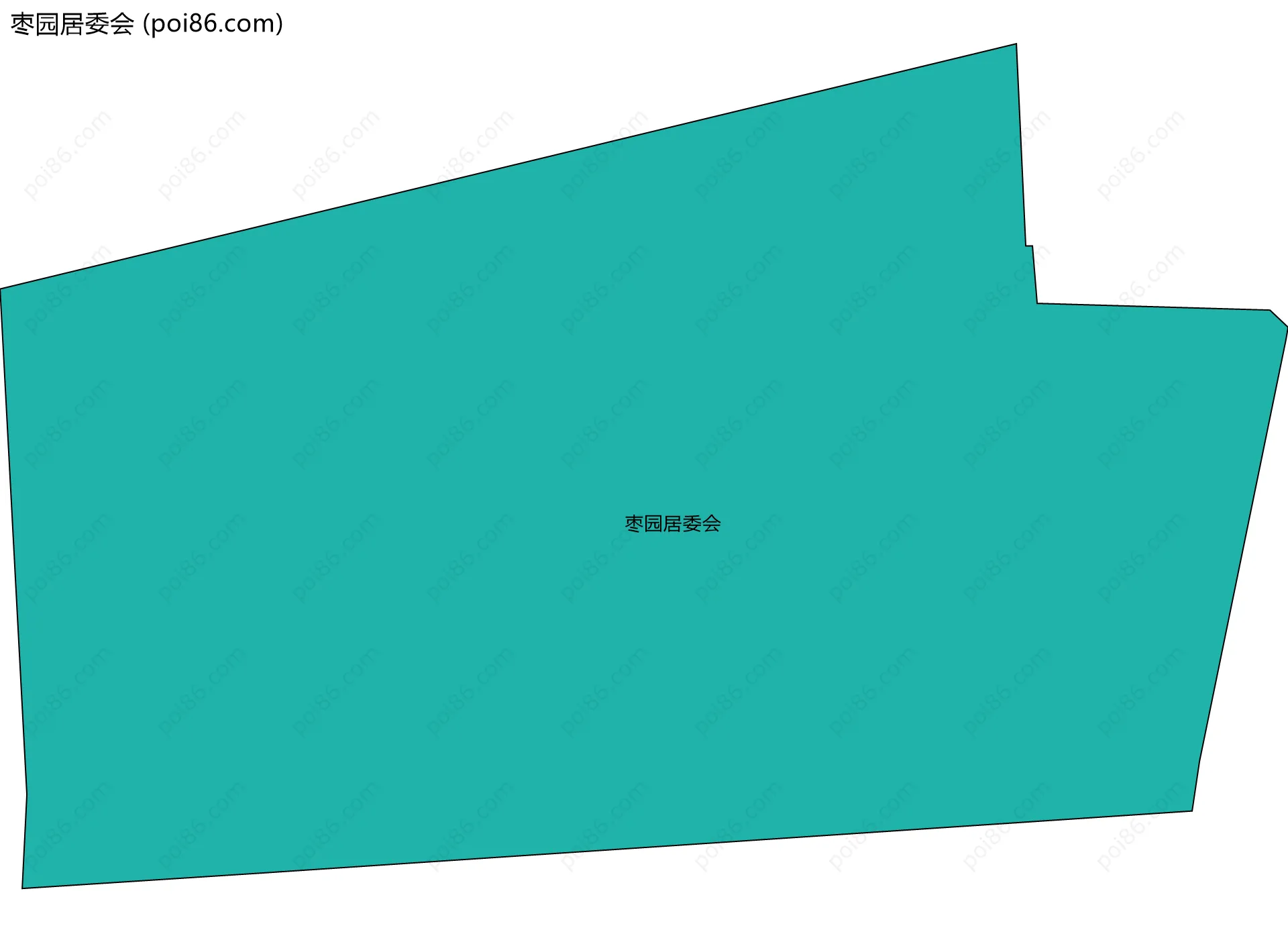 枣园居委会边界地图