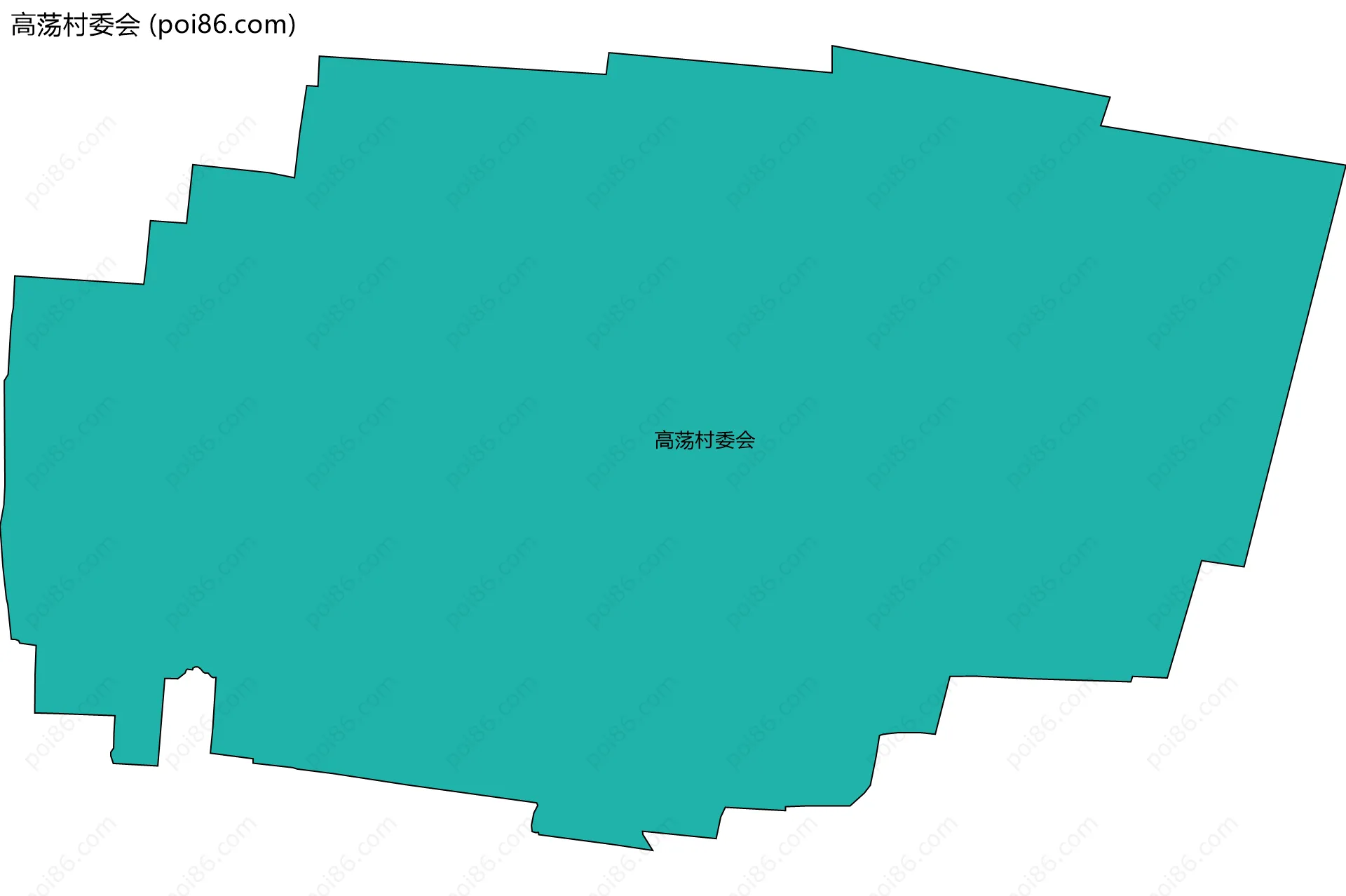 高荡村委会边界地图