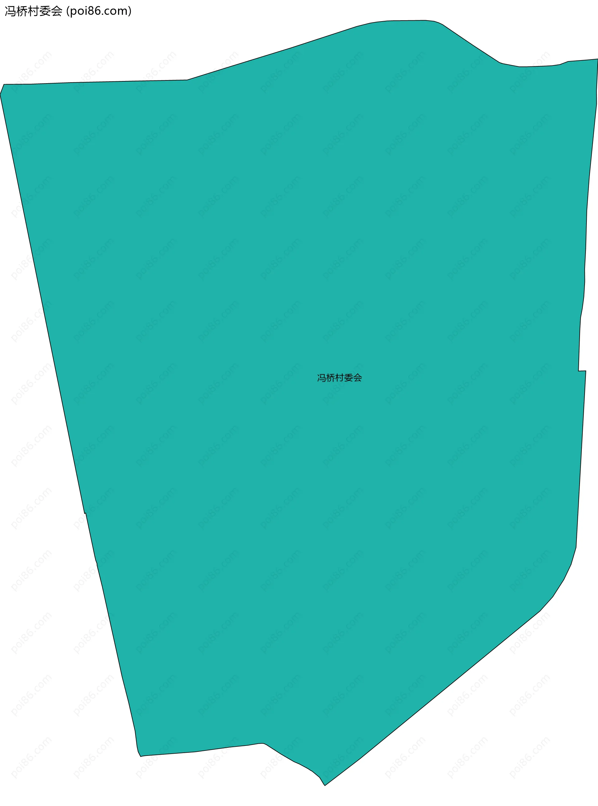 冯桥村委会边界地图