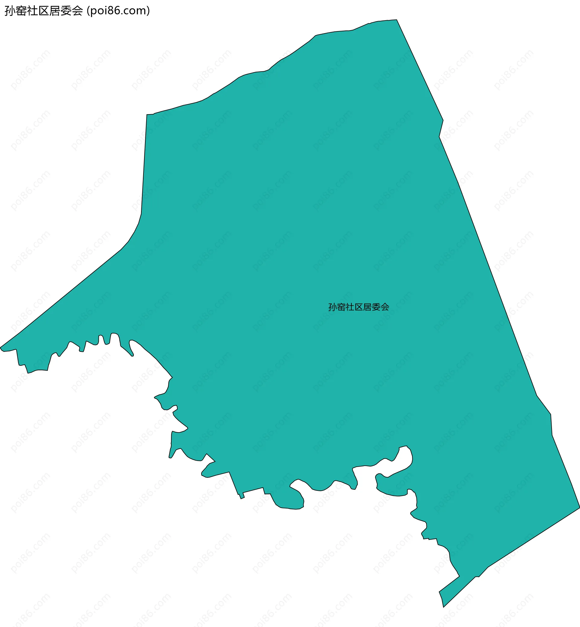 孙窑社区居委会边界地图