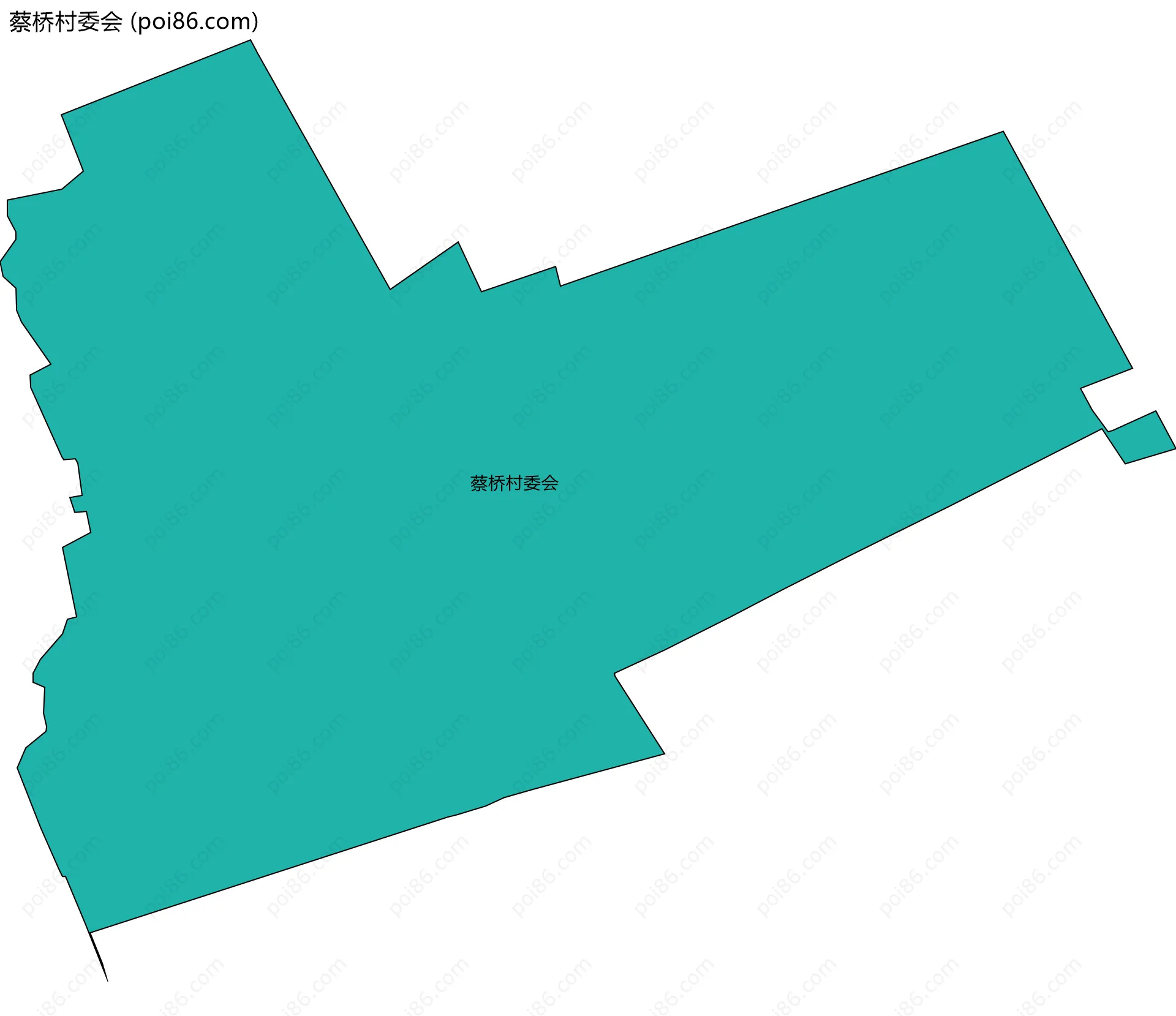 蔡桥村委会边界地图