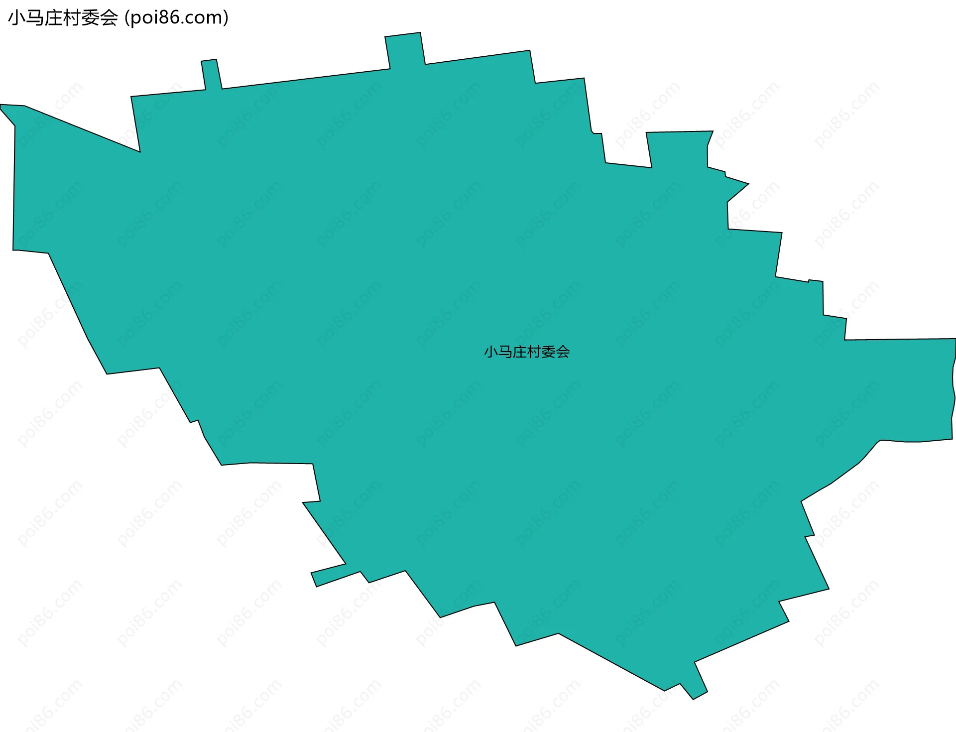 小马庄村委会边界地图