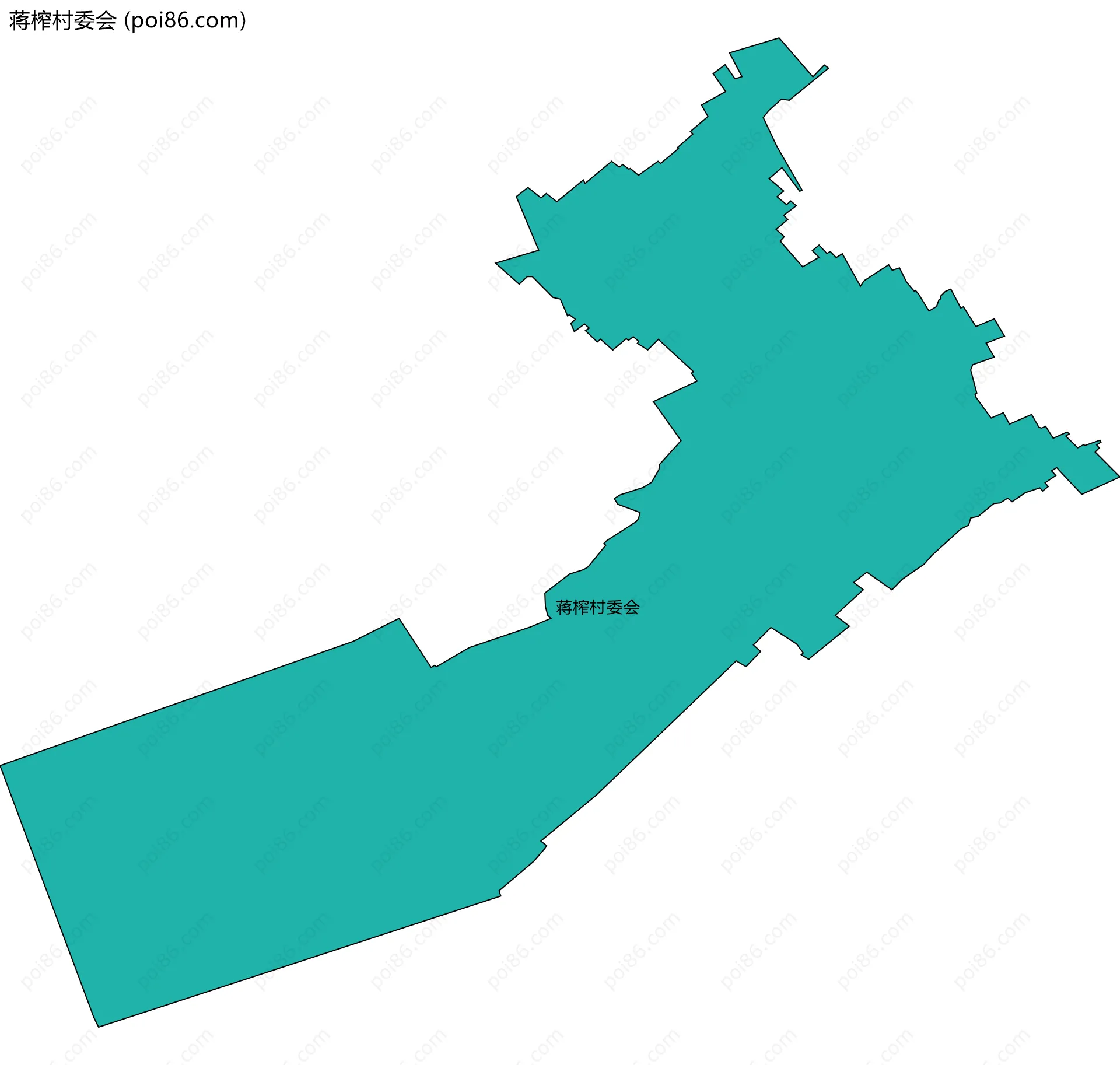 蒋榨村委会边界地图