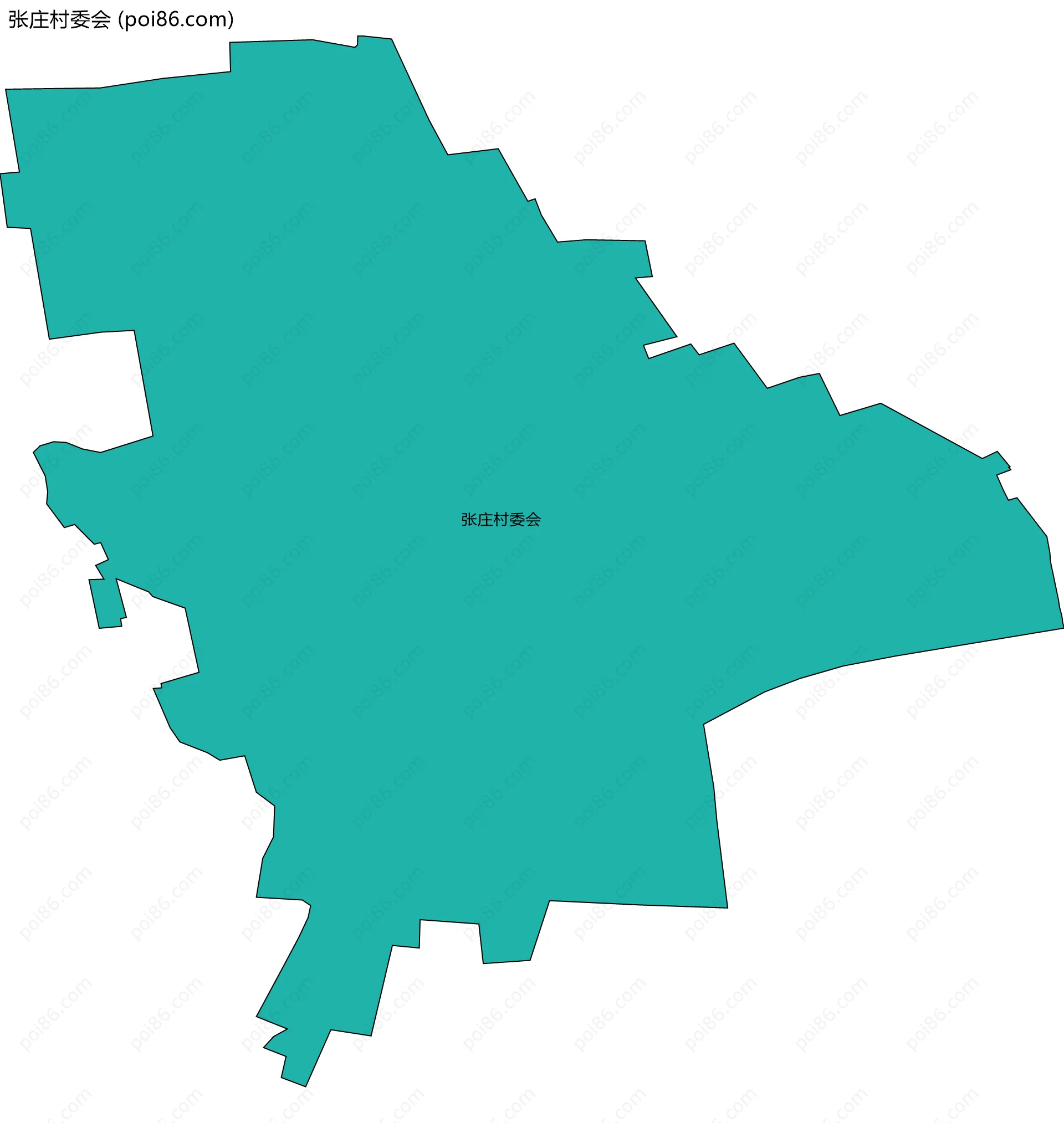 张庄村委会边界地图