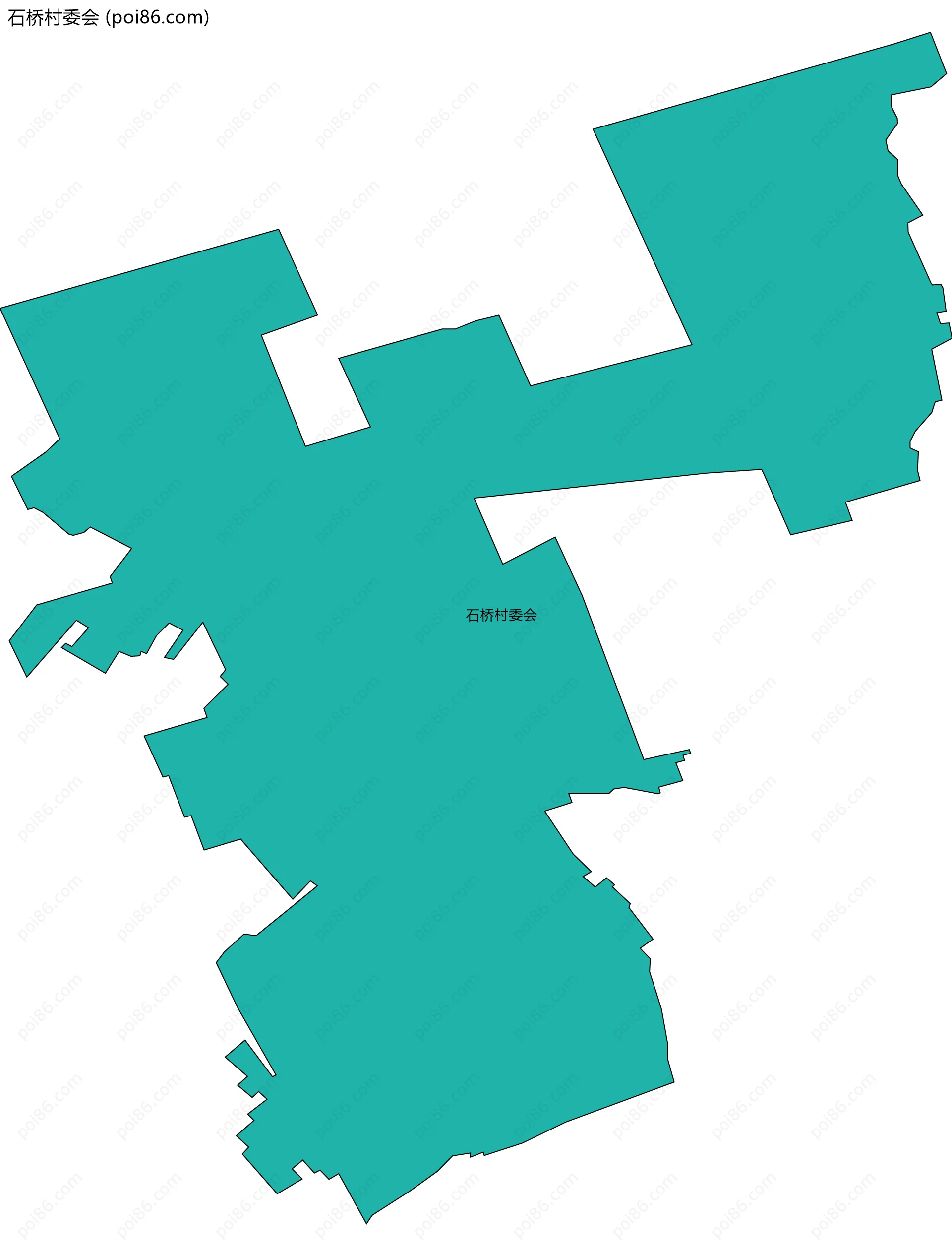 石桥村委会边界地图