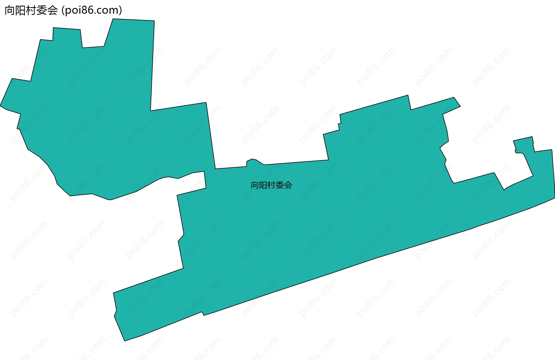 向阳村委会边界地图