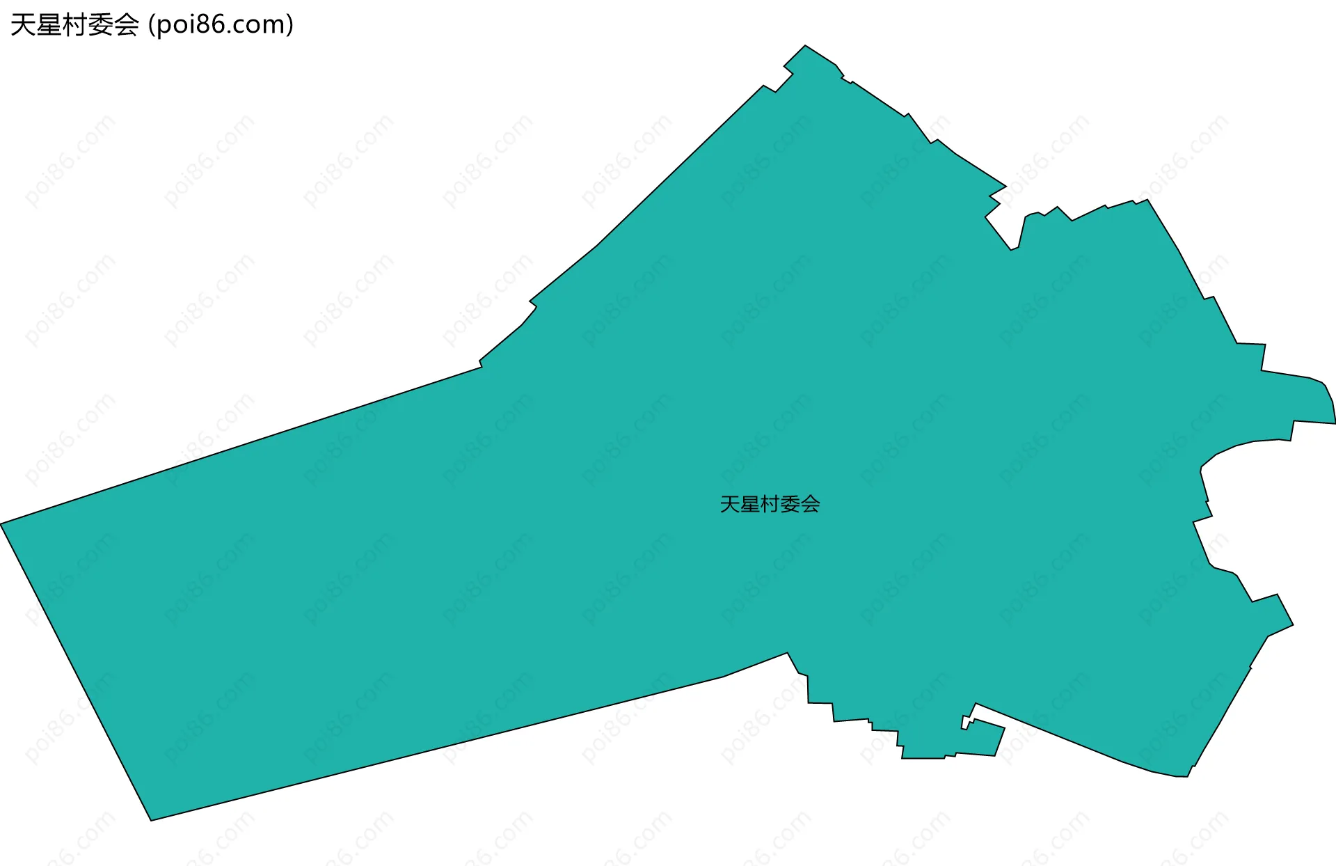 天星村委会边界地图