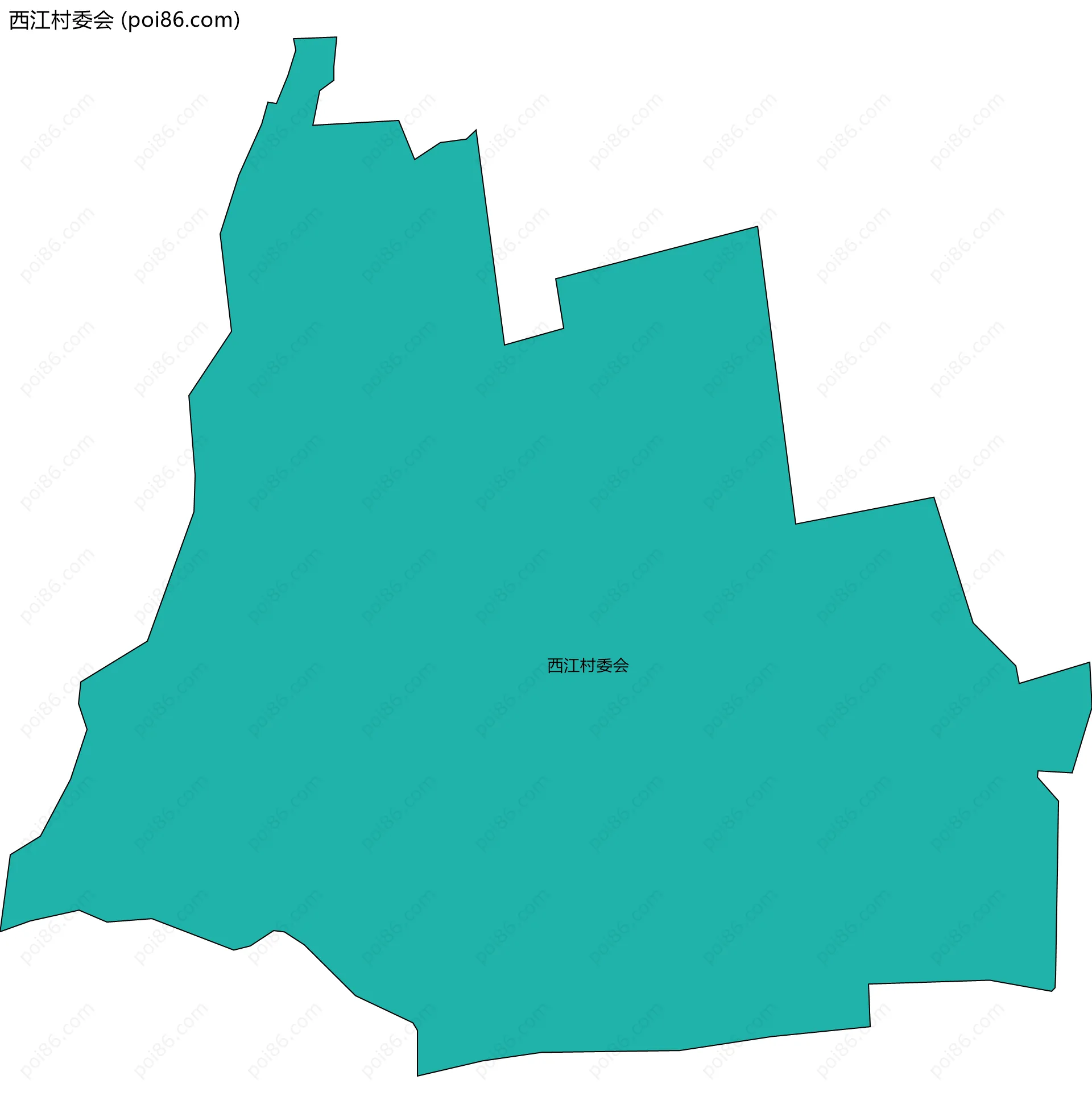 西江村委会边界地图