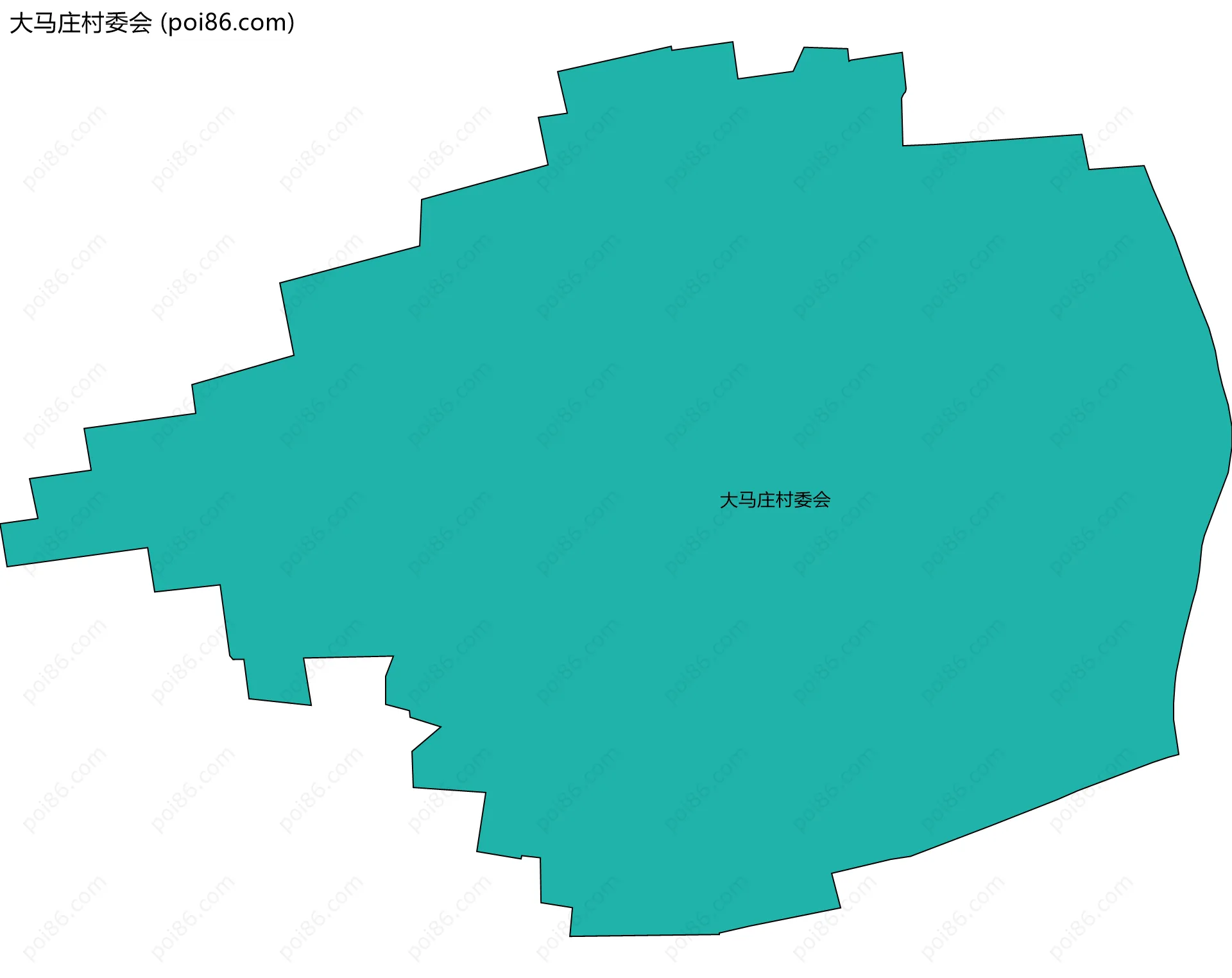 大马庄村委会边界地图