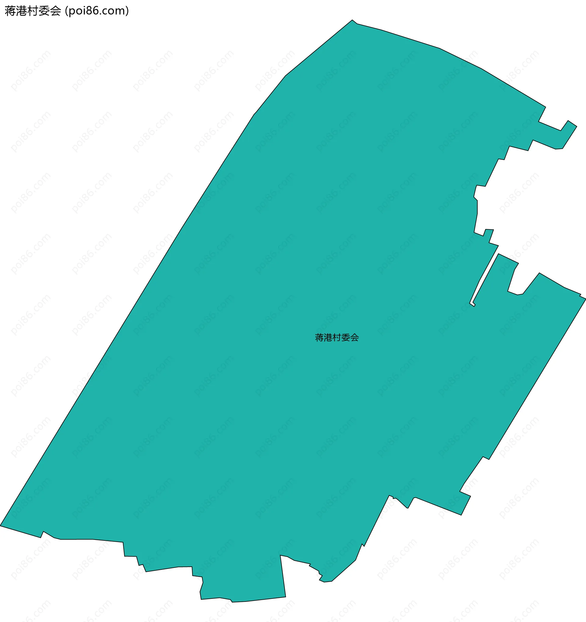 蒋港村委会边界地图