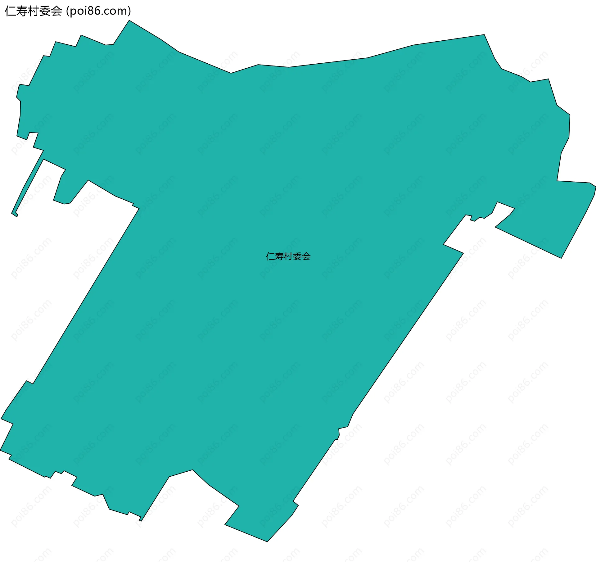 仁寿村委会边界地图