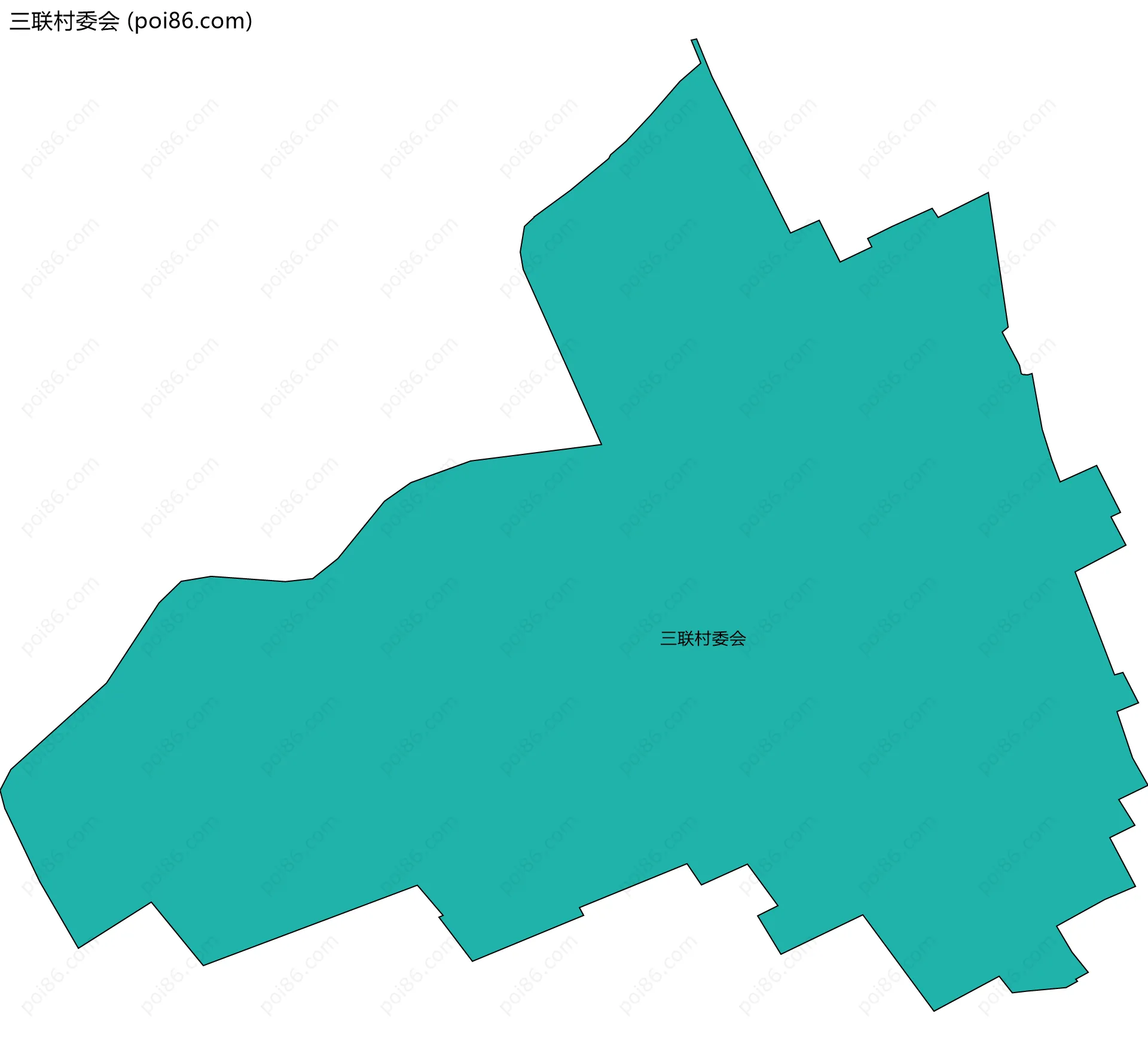 三联村委会边界地图