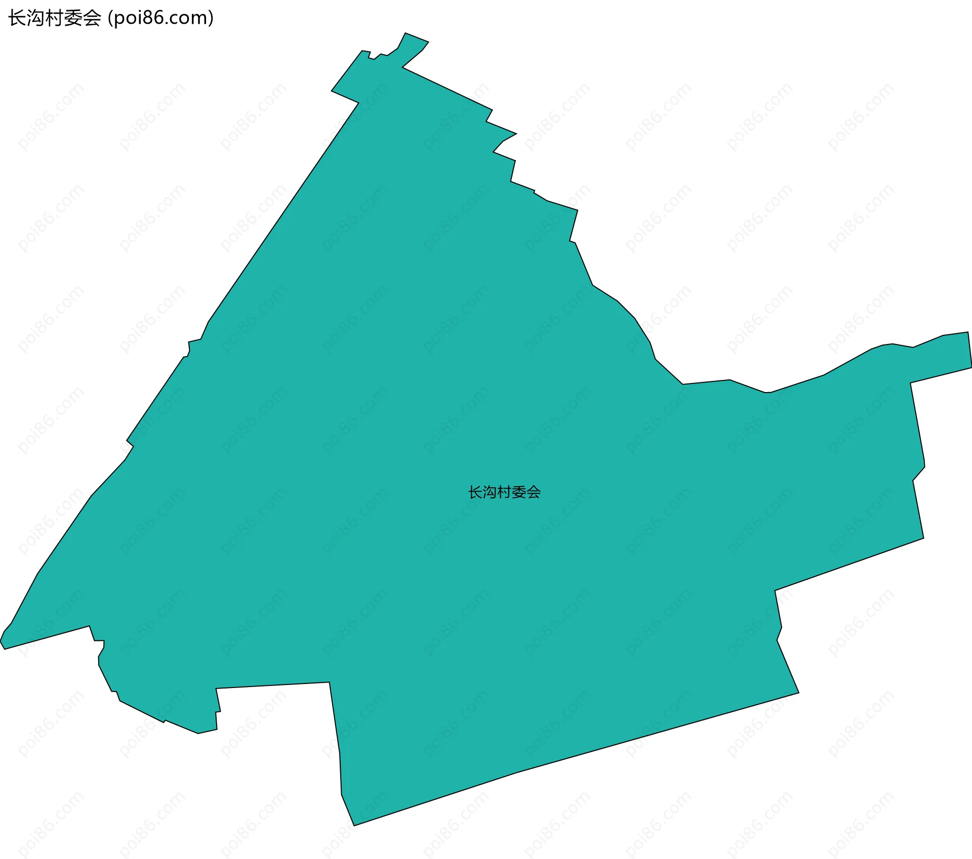 长沟村委会边界地图