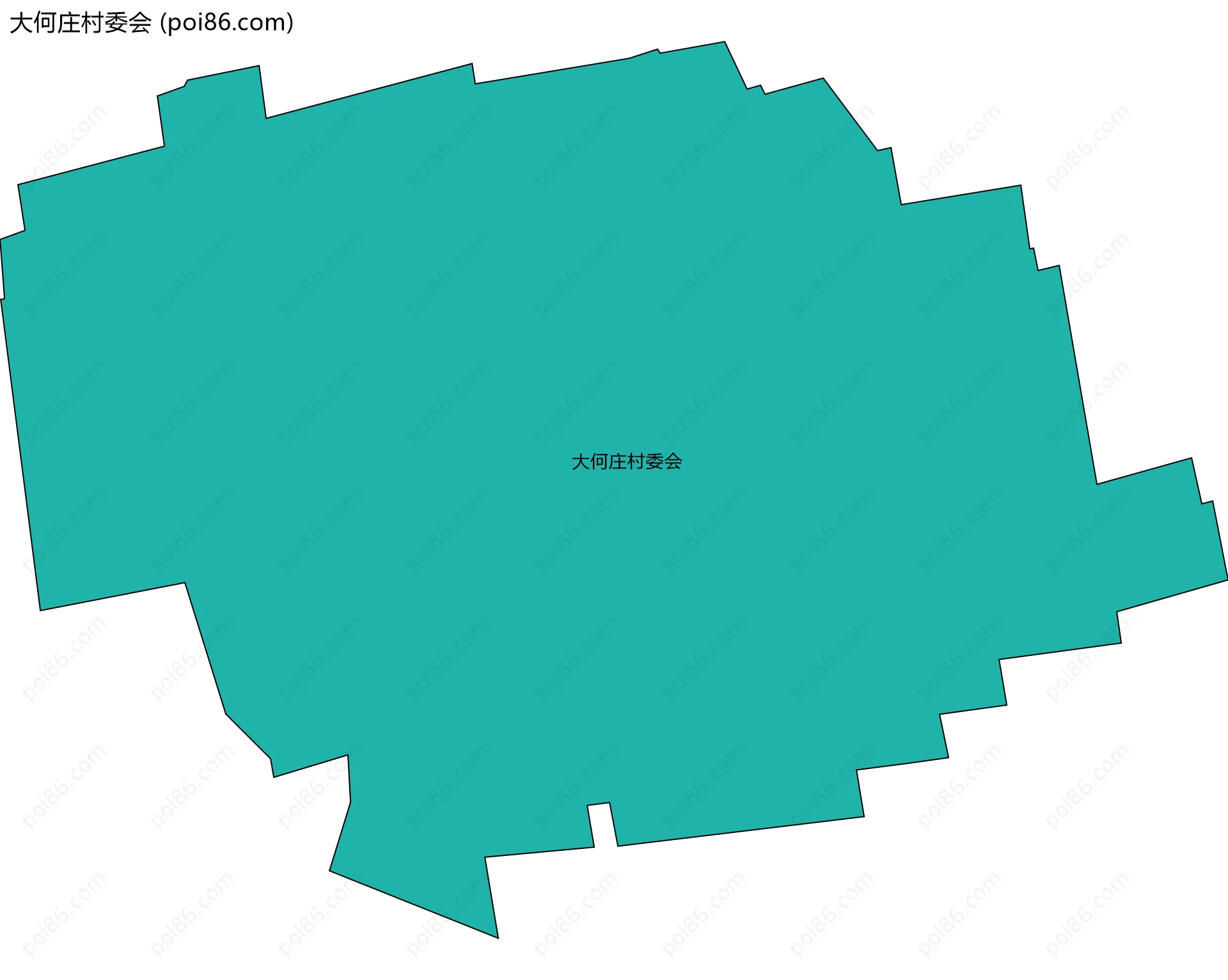 大何庄村委会边界地图