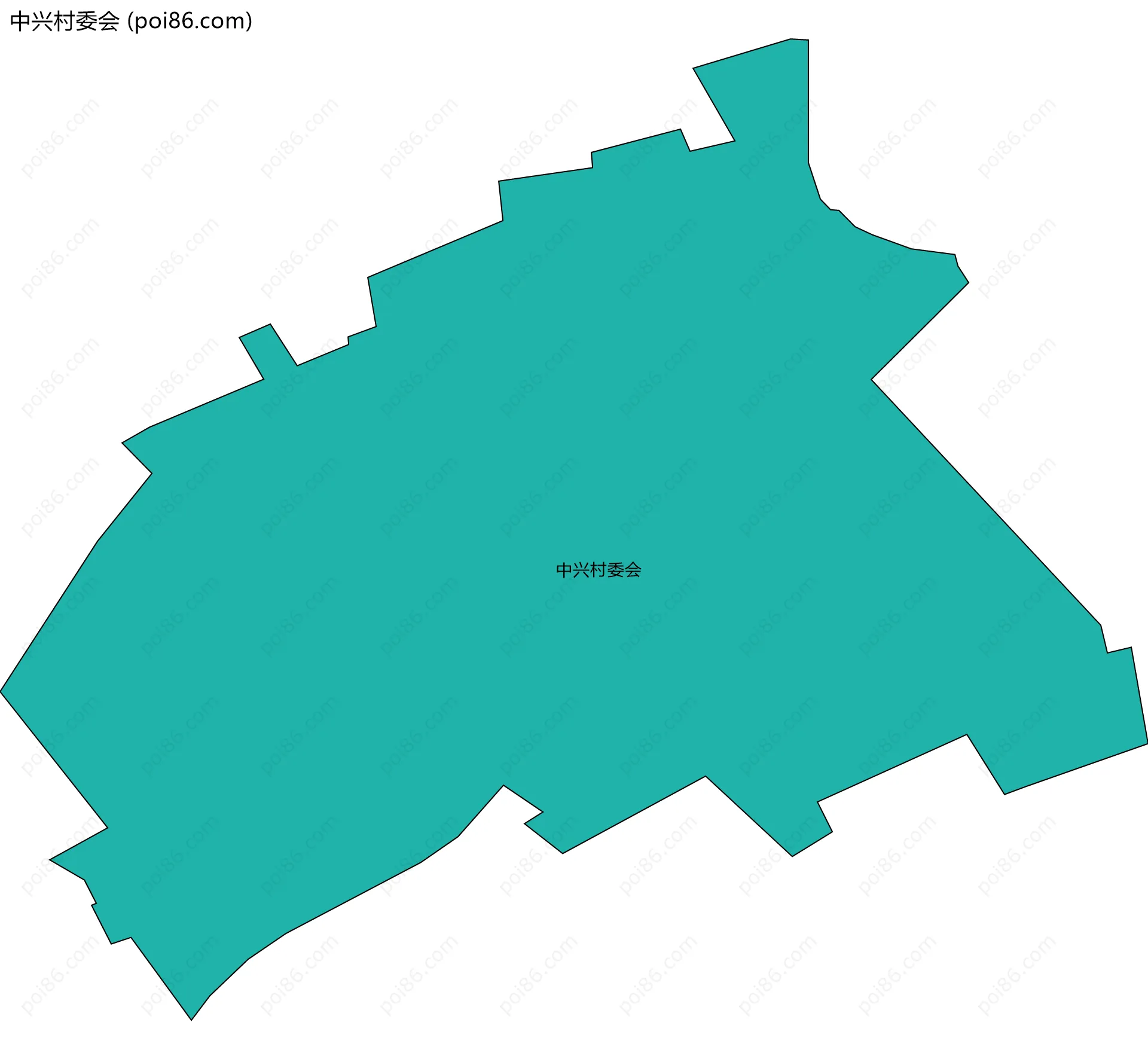 中兴村委会边界地图
