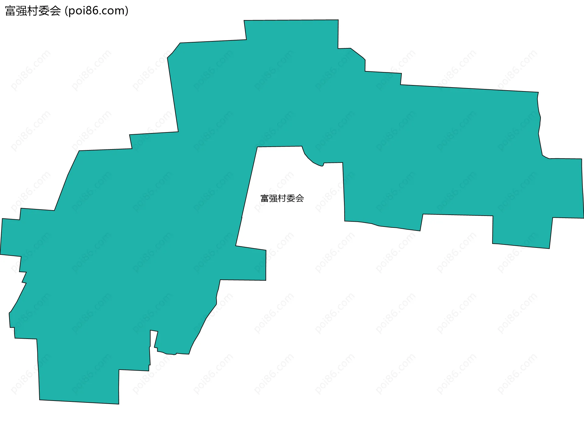 富强村委会边界地图