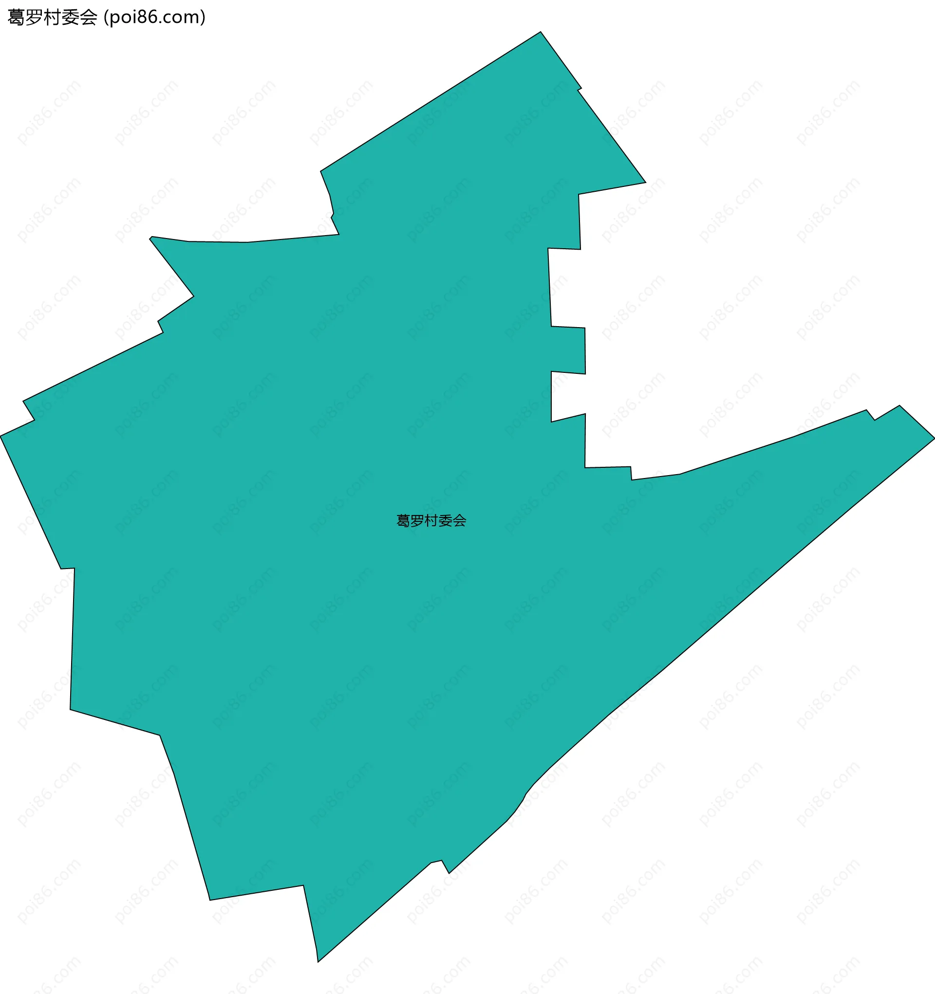葛罗村委会边界地图