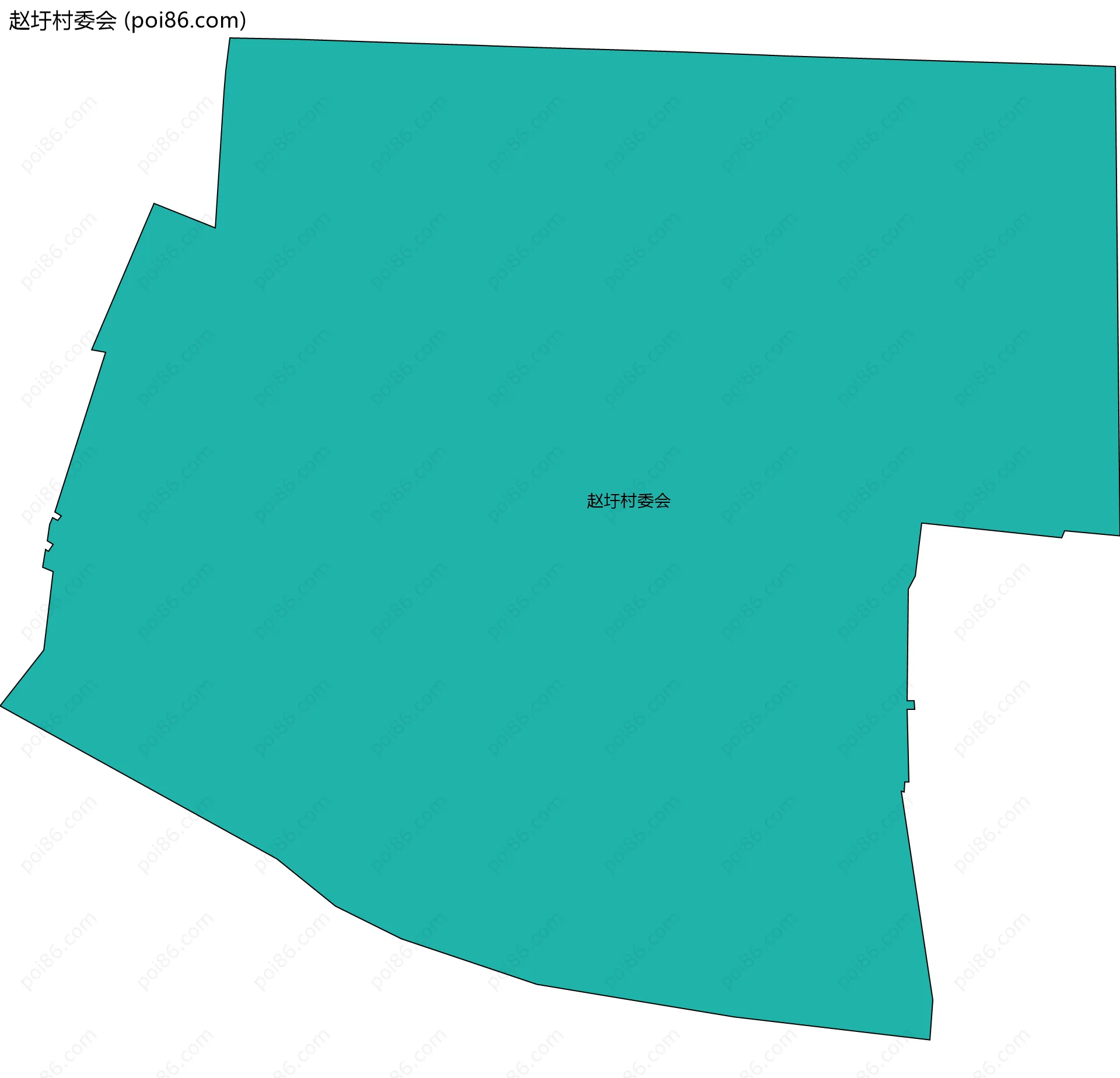 赵圩村委会边界地图