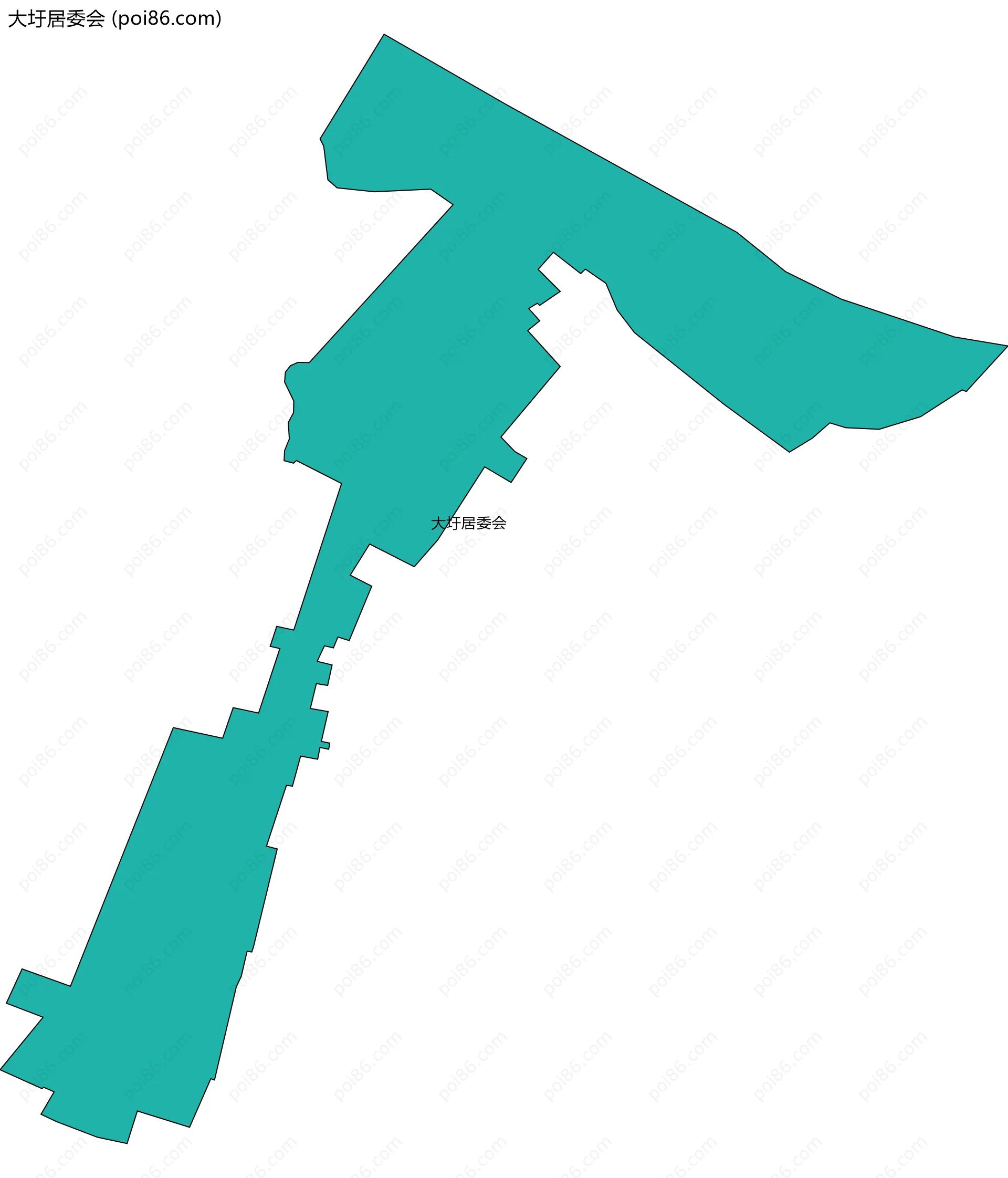 大圩居委会边界地图
