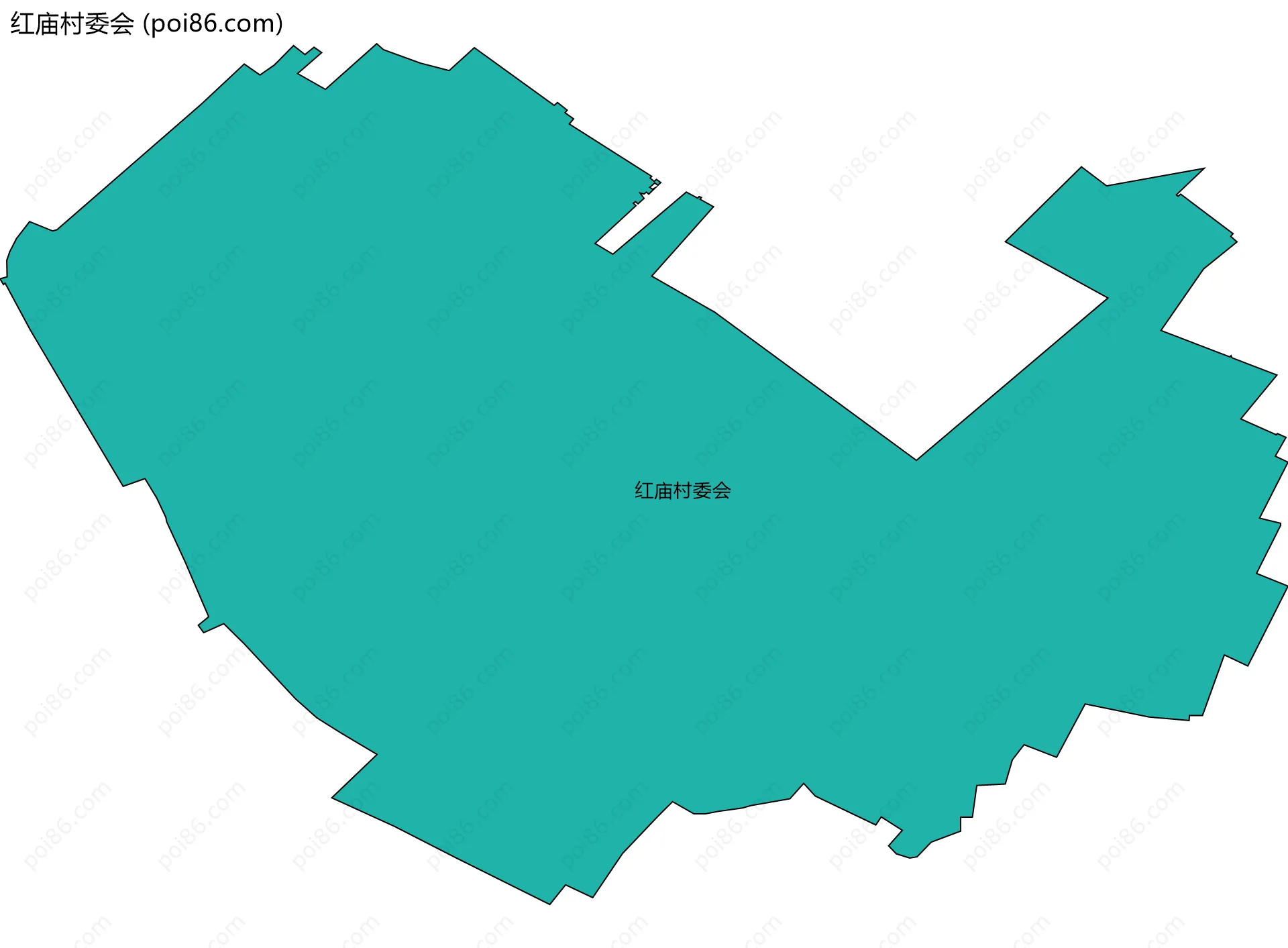 红庙村委会边界地图