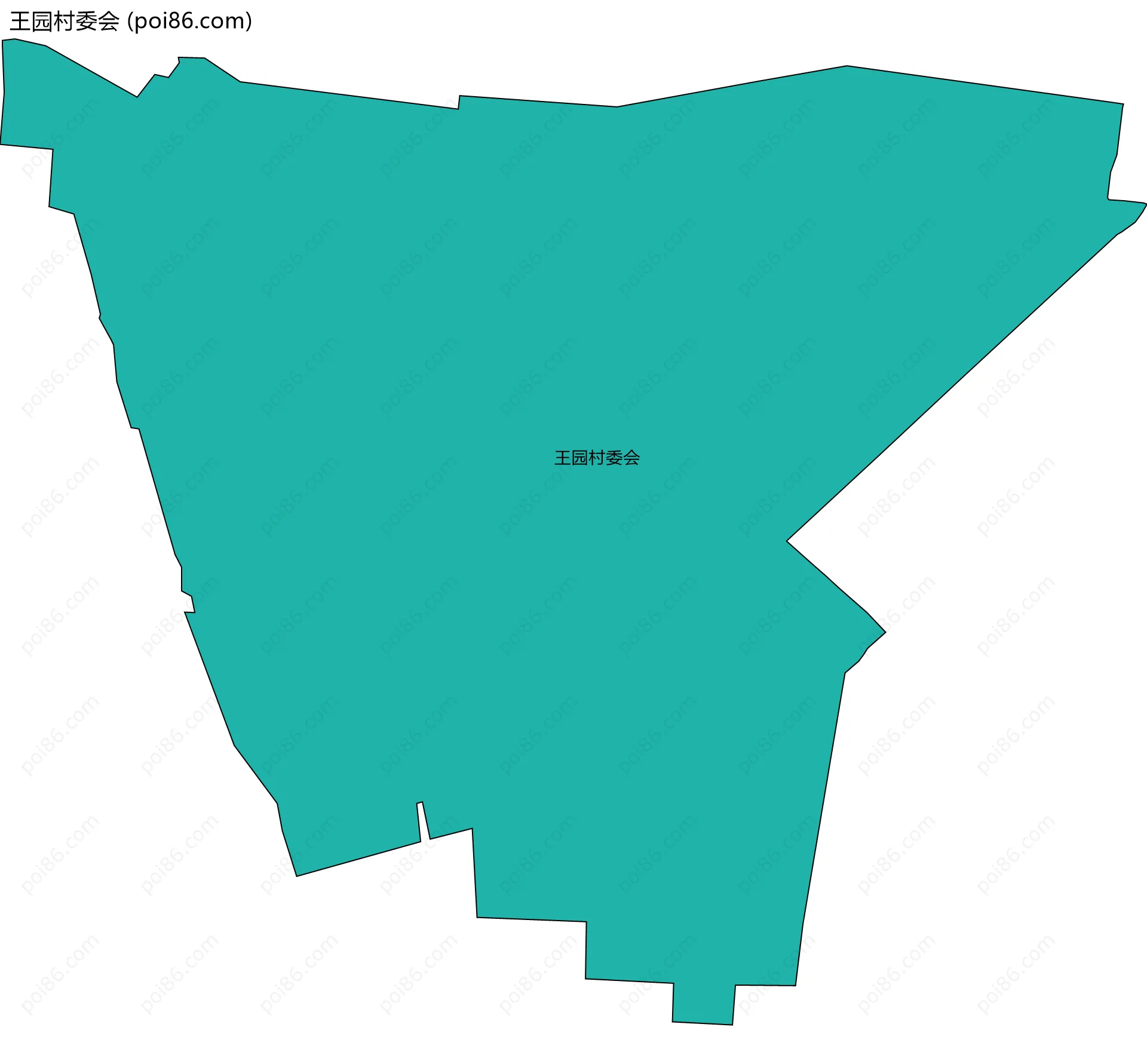 王园村委会边界地图