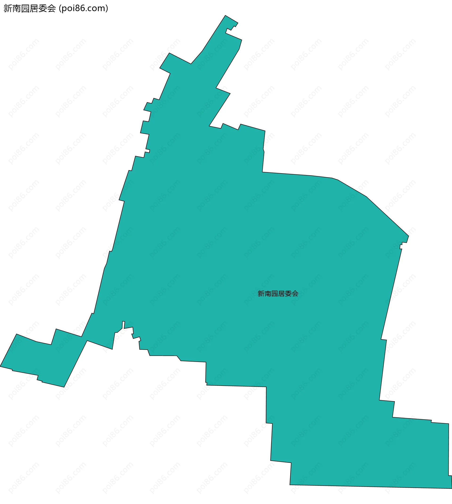 新南园居委会边界地图