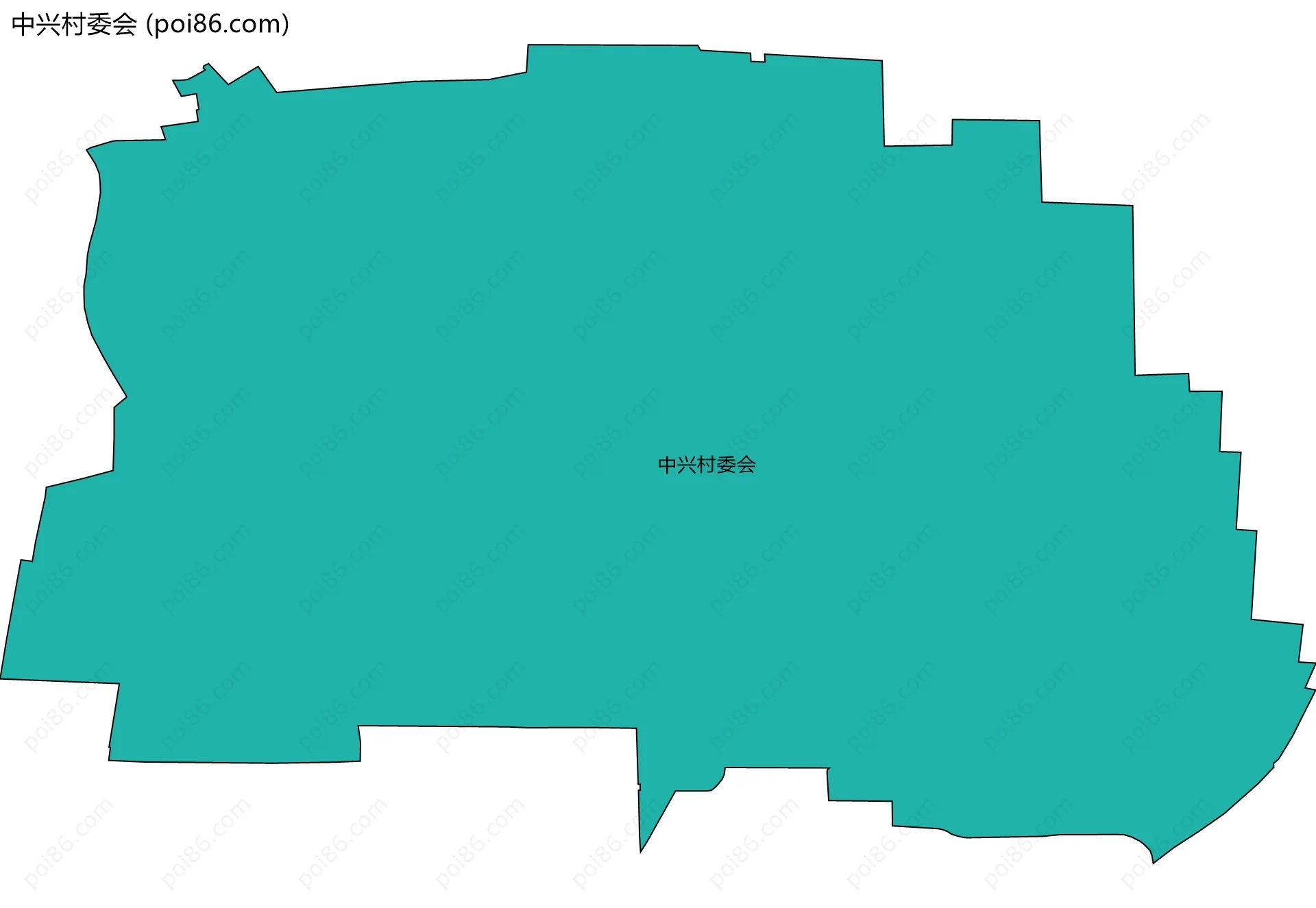 中兴村委会边界地图