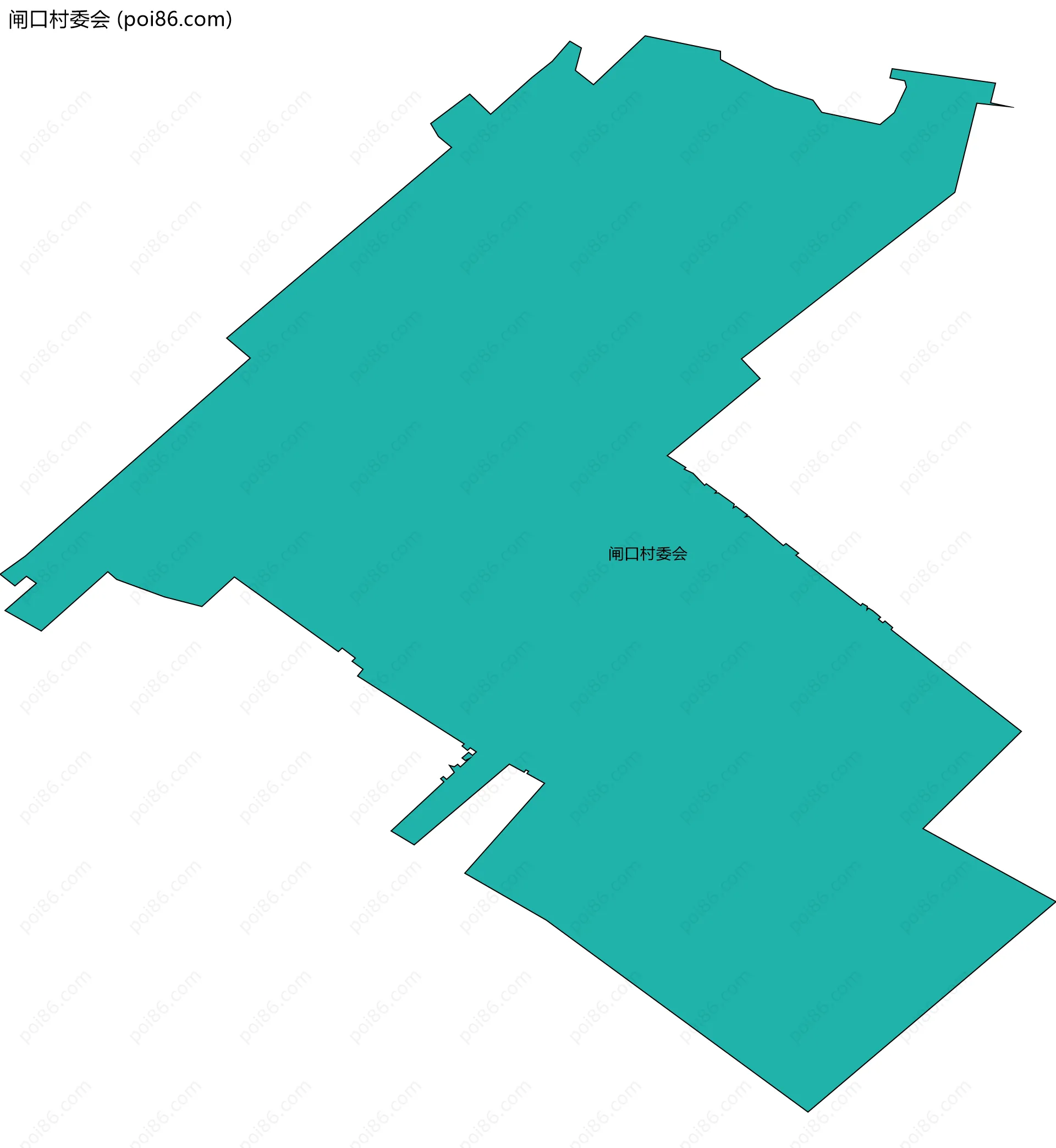 闸口村委会边界地图